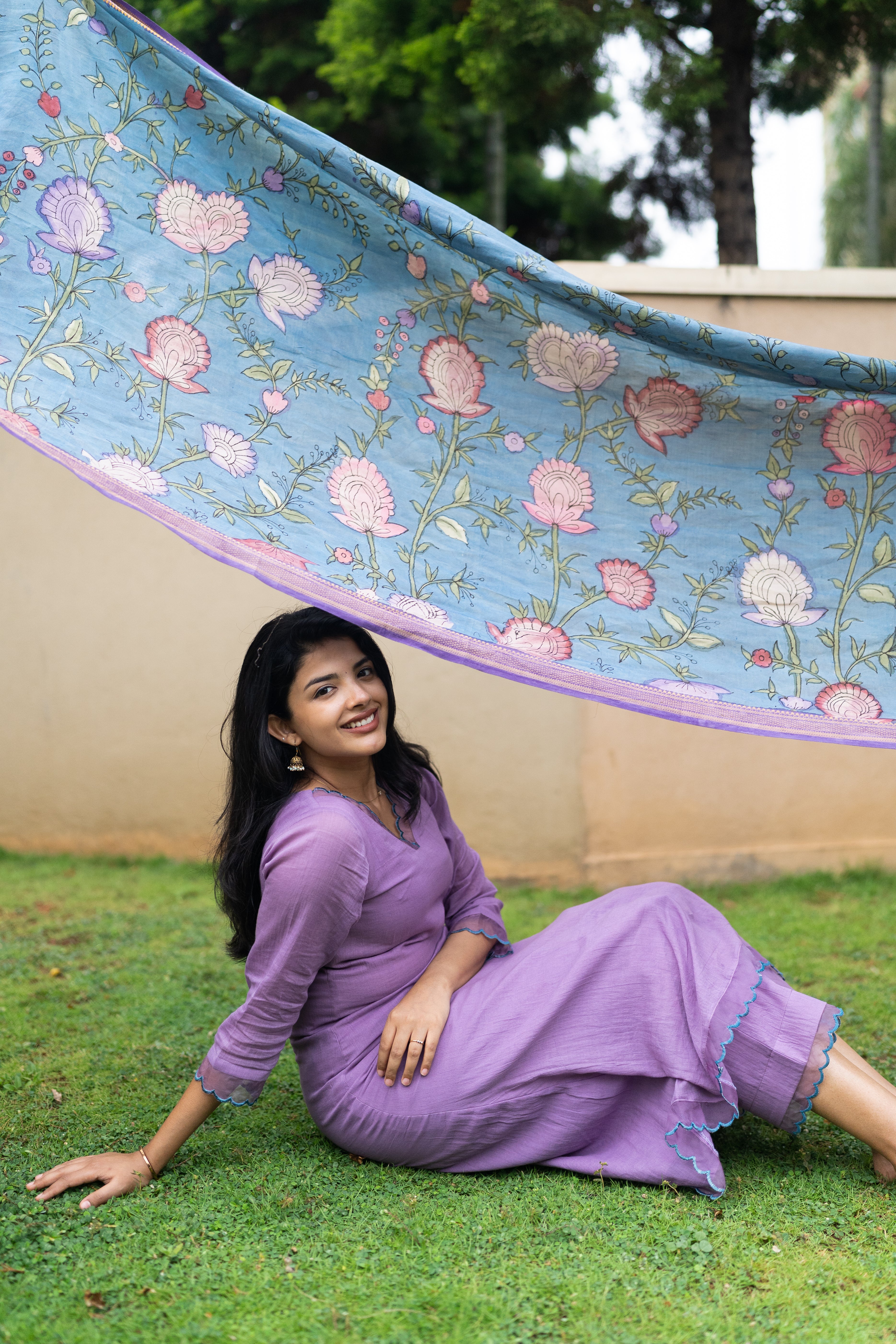 Lilac Kalamkari Set