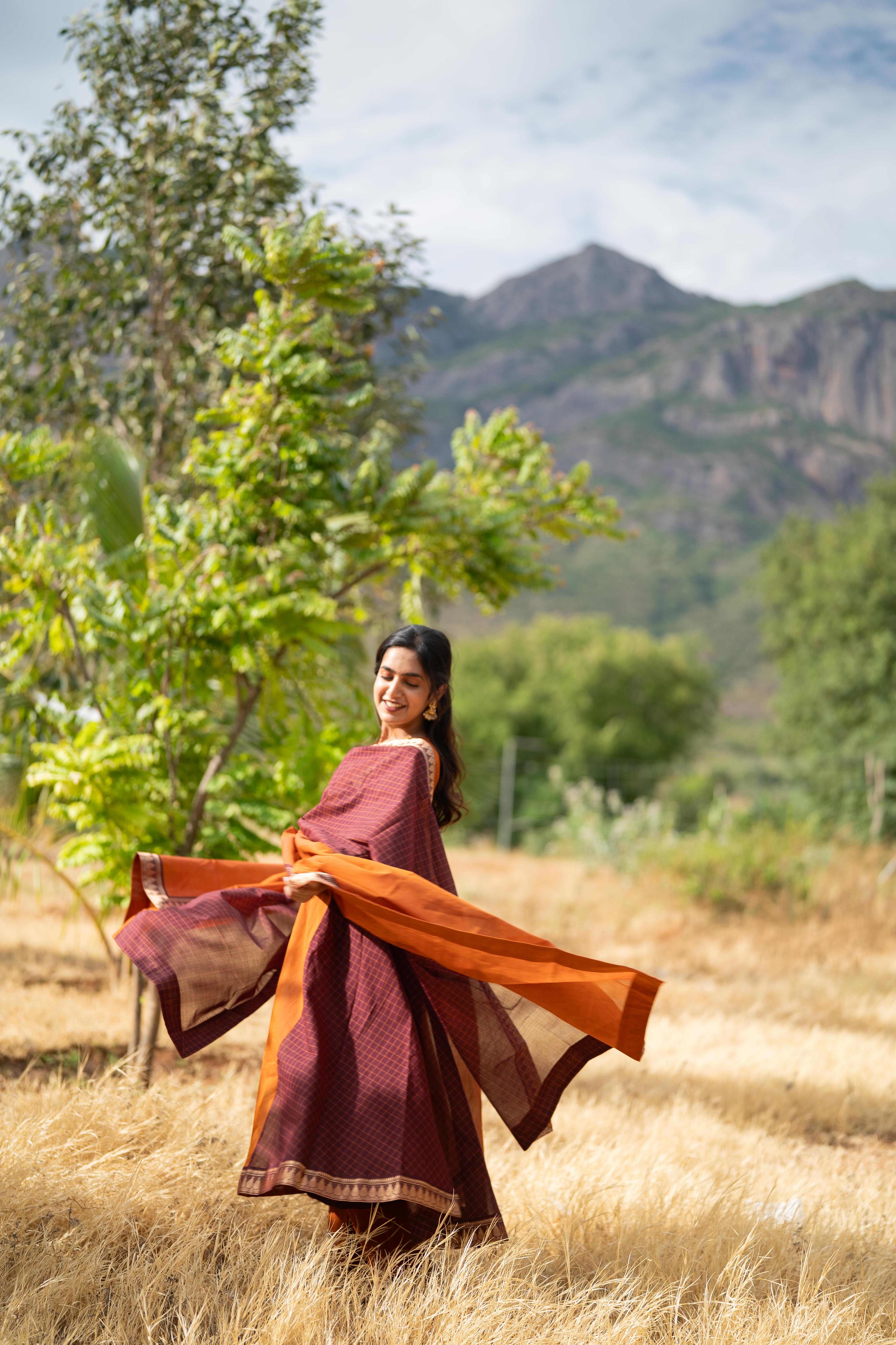 Bhoomi Brown Kanchi Cotton Anarkali Set