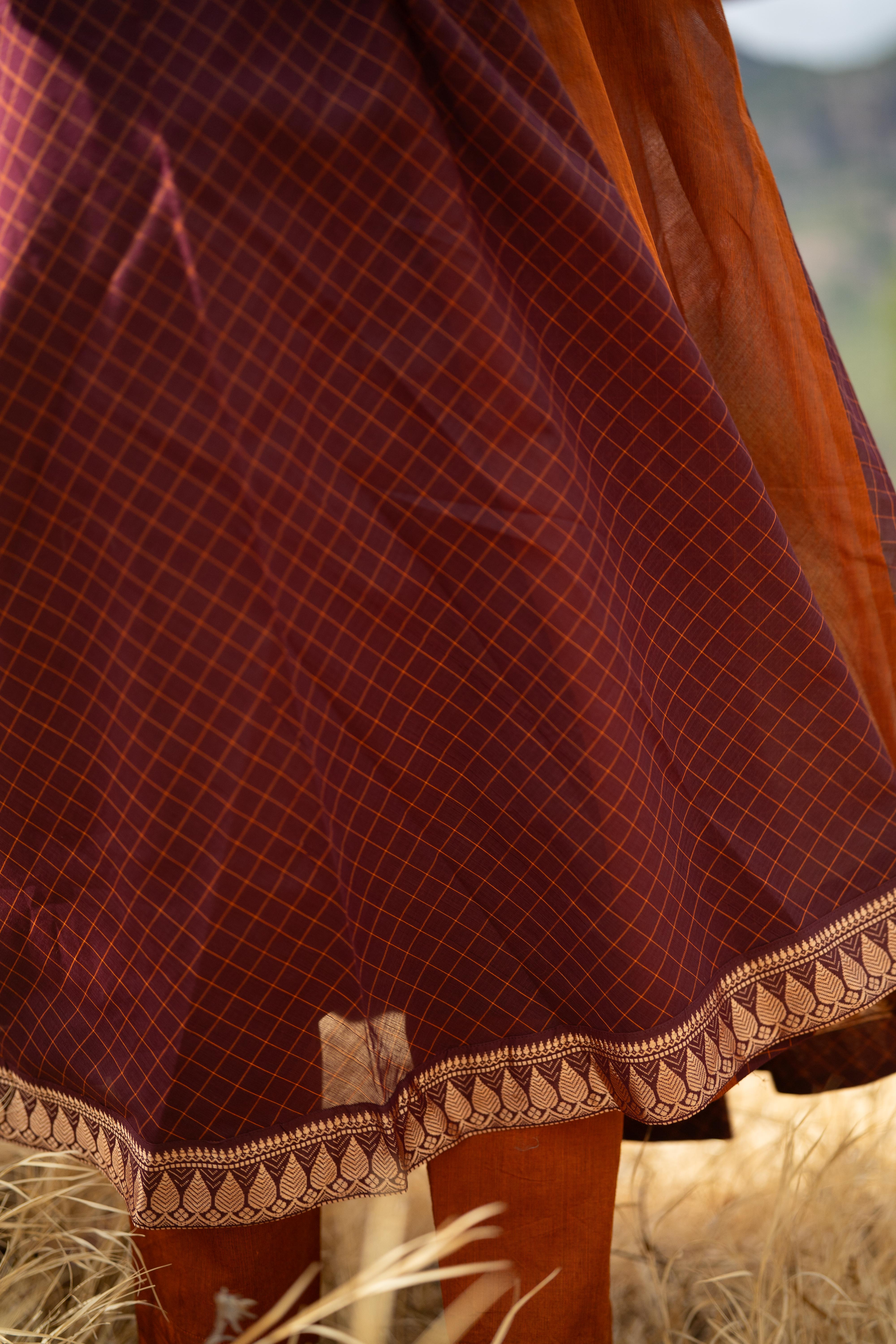 Bhoomi Brown Kanchi Cotton Anarkali Set