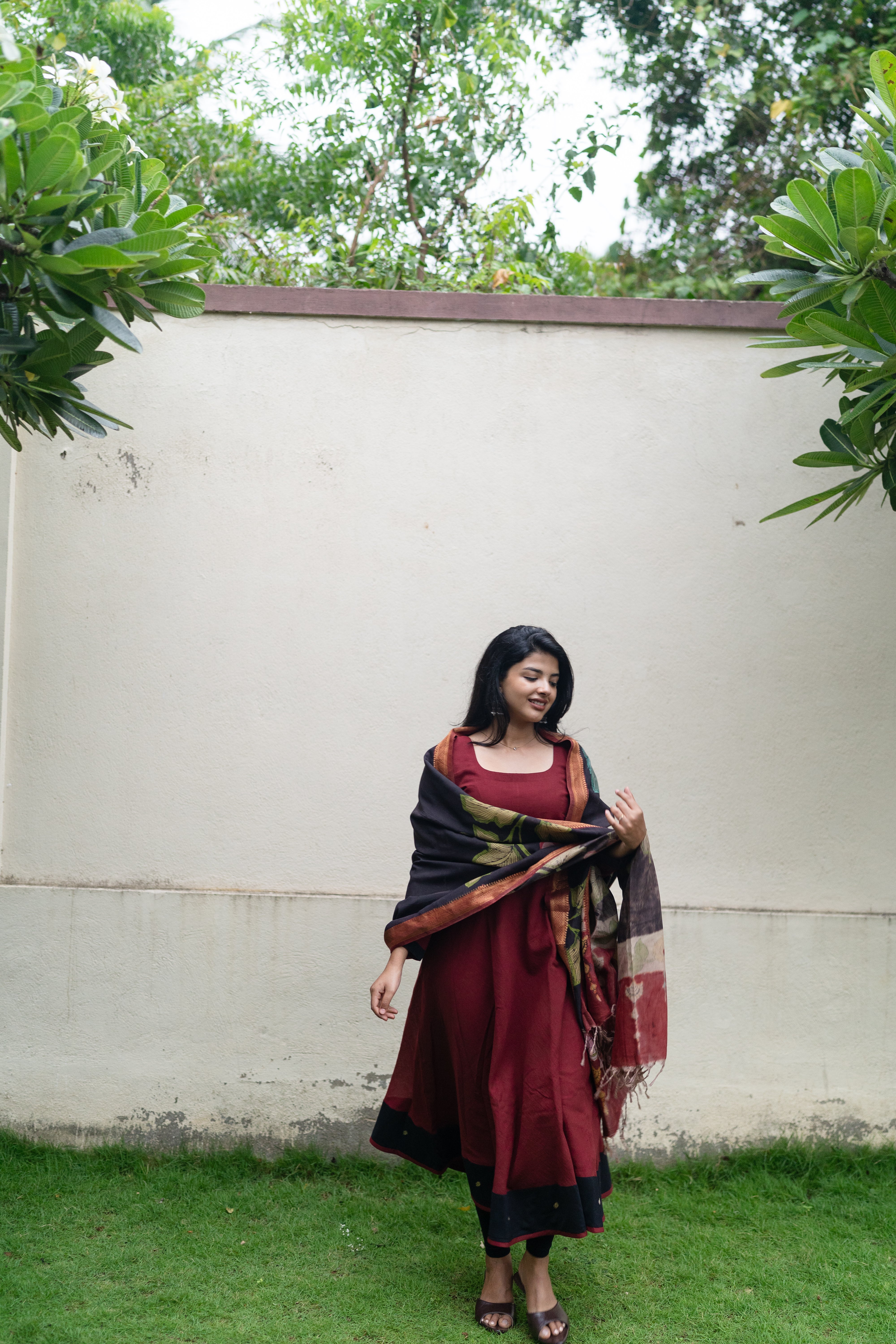 Maroon Kalamkari Set