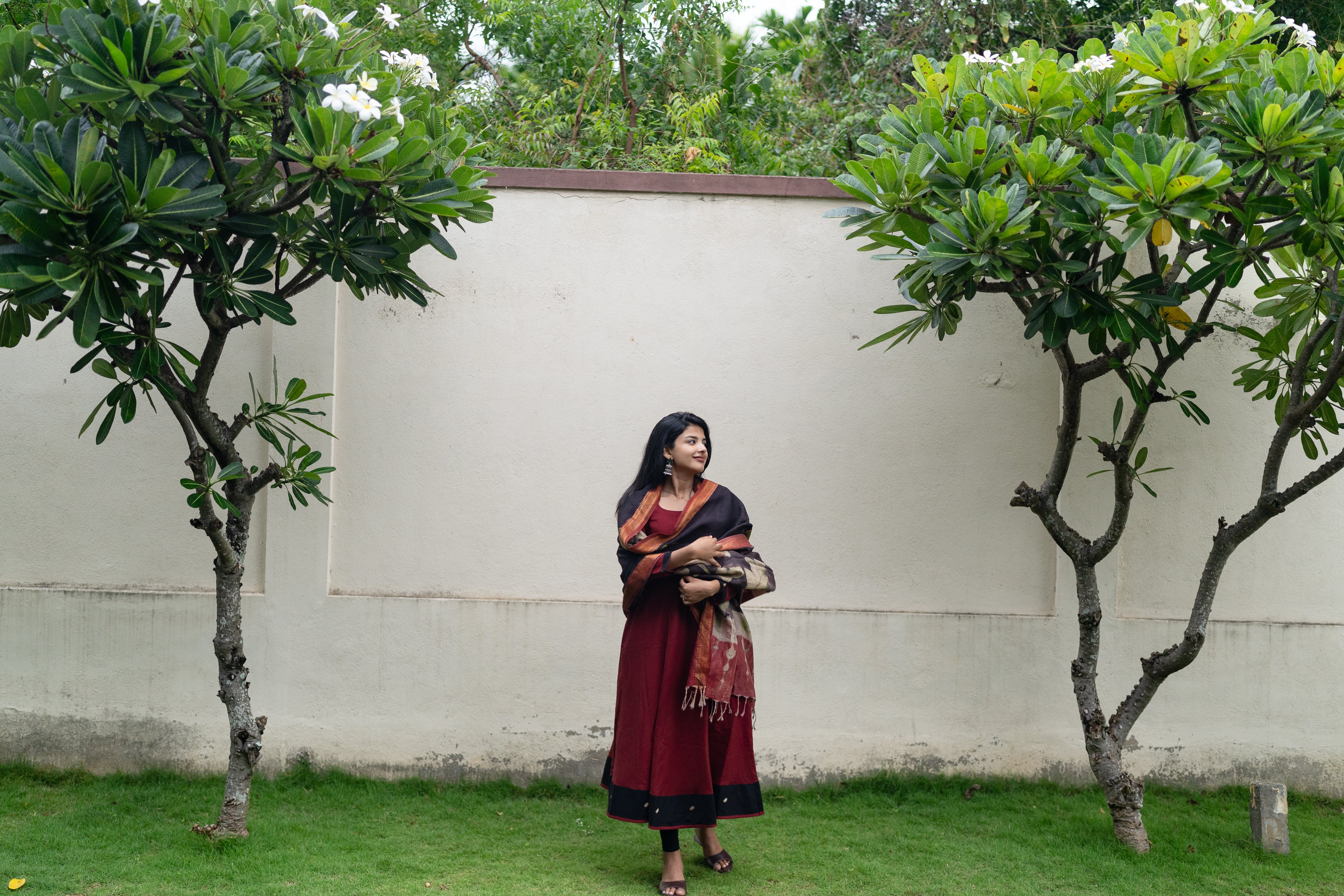 Maroon Kalamkari Set