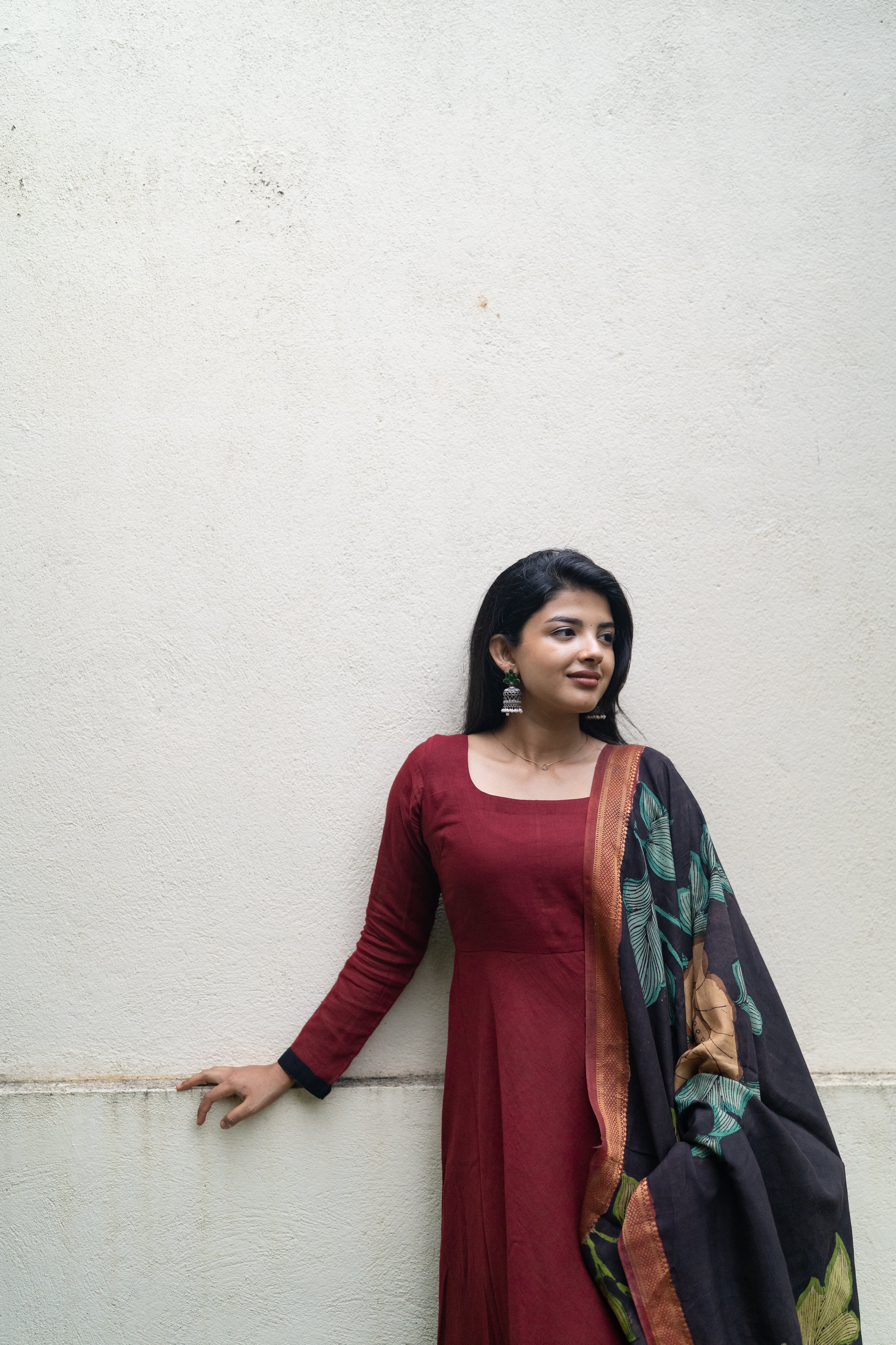 Maroon Kalamkari Set