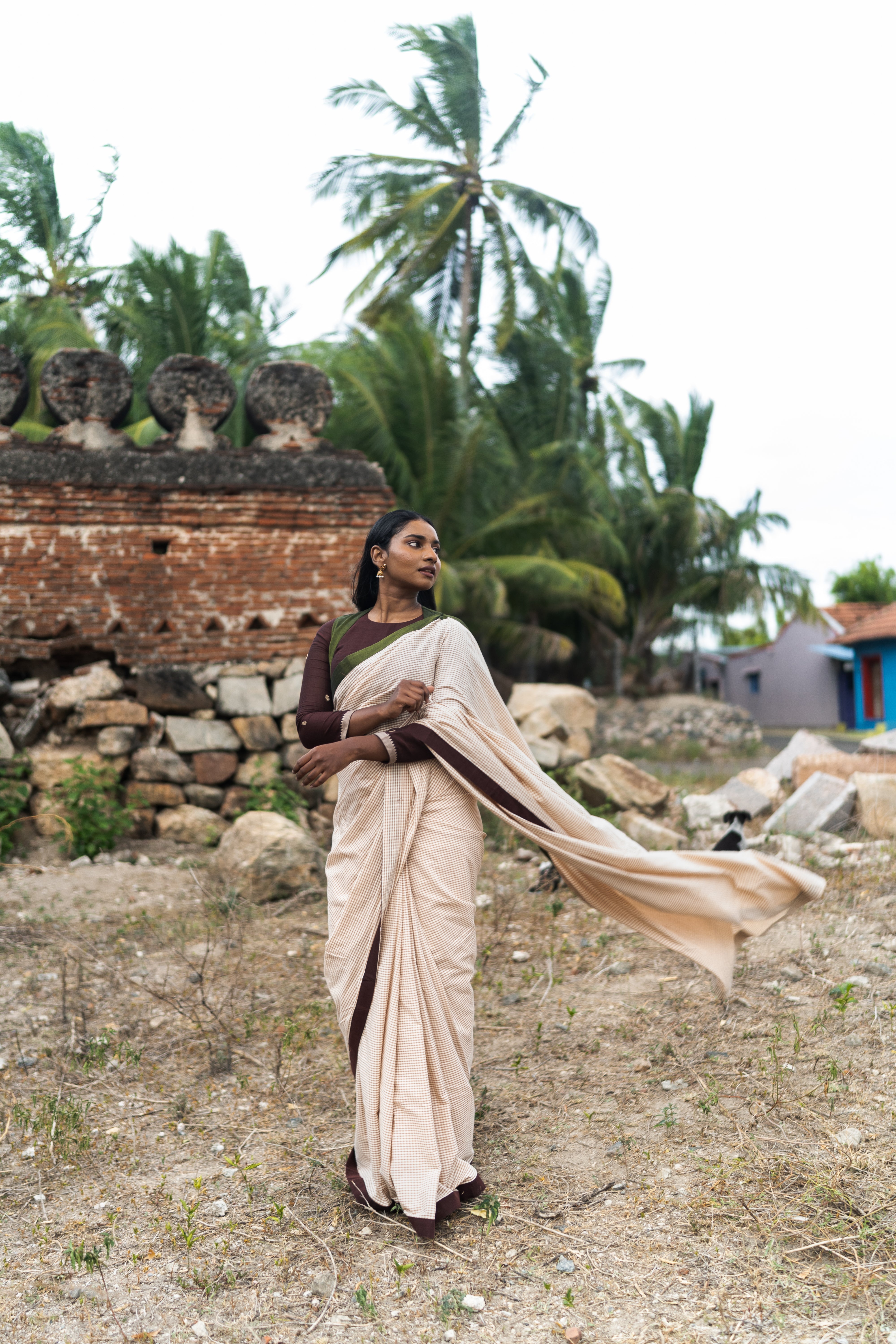 Yazh Checked Saree