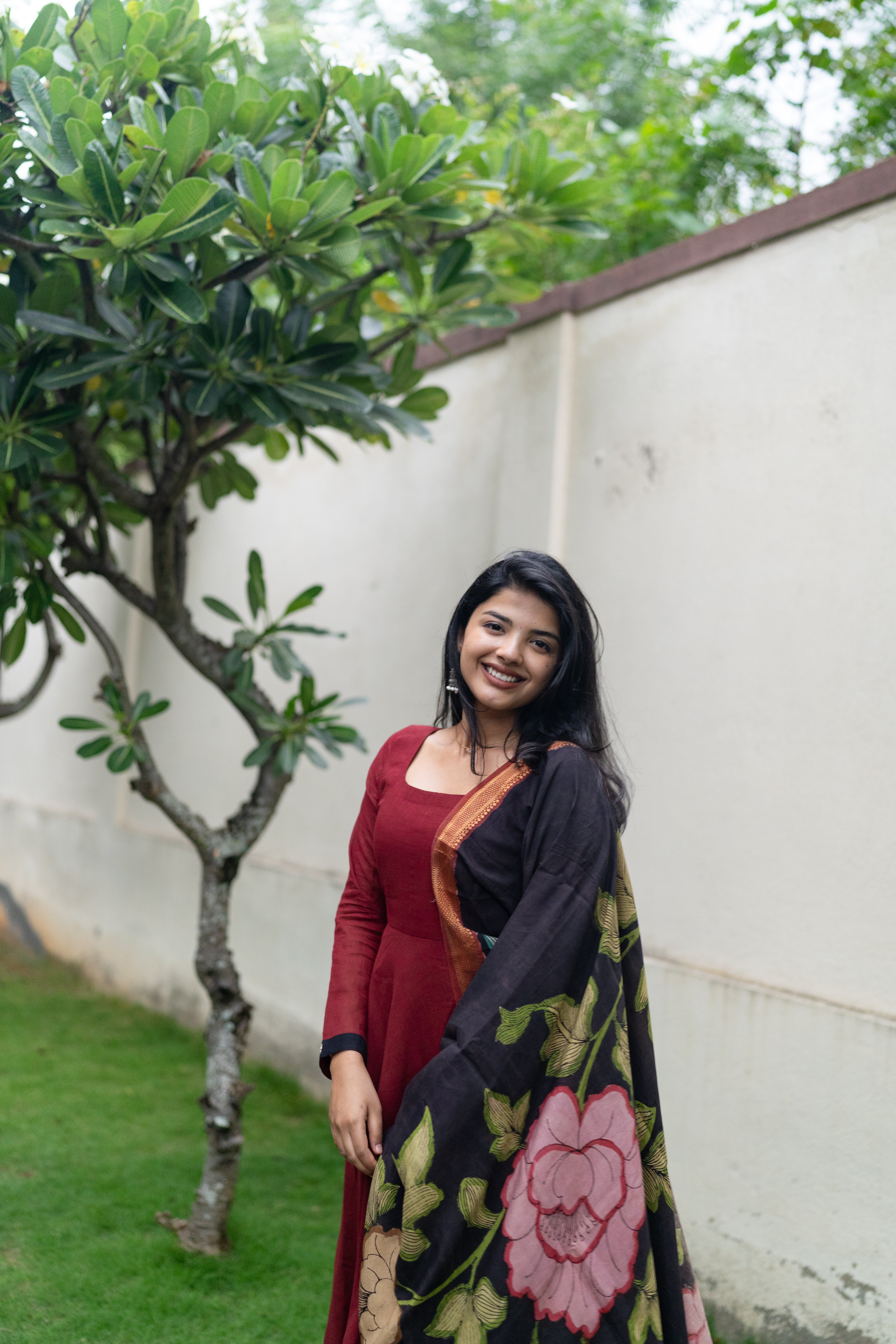 Maroon Kalamkari Set