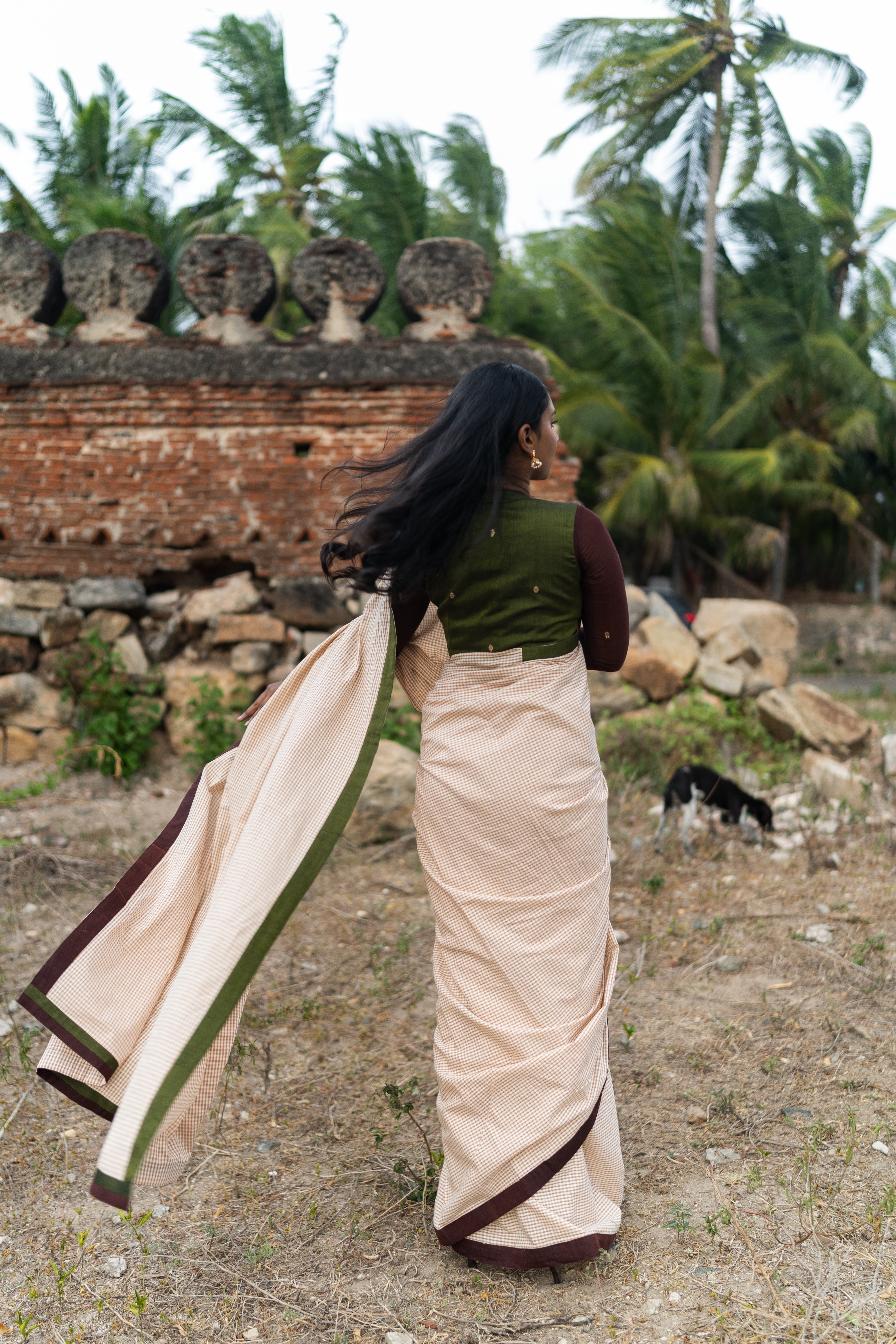 Yazh Checked Saree