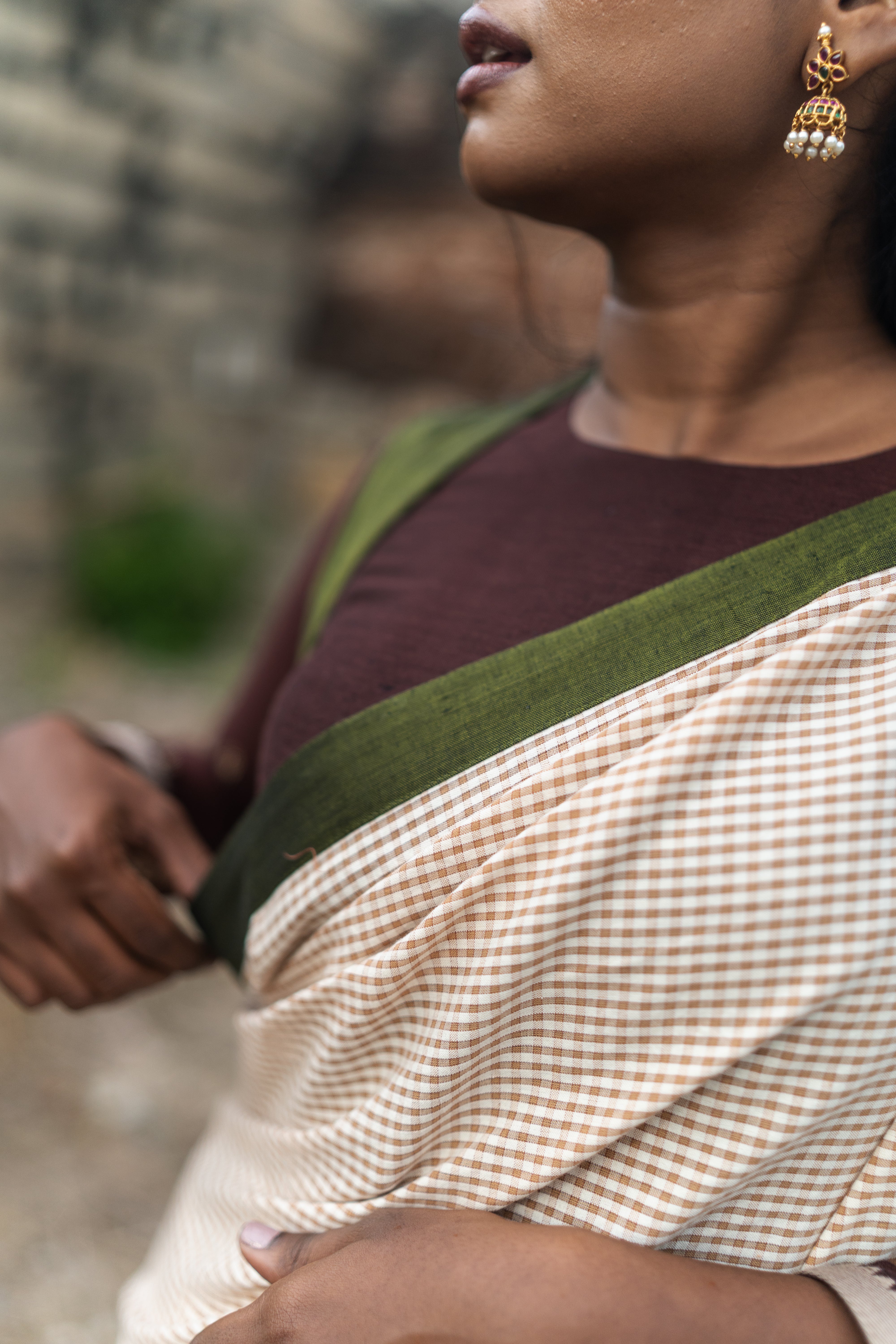 Yazh Checked Saree
