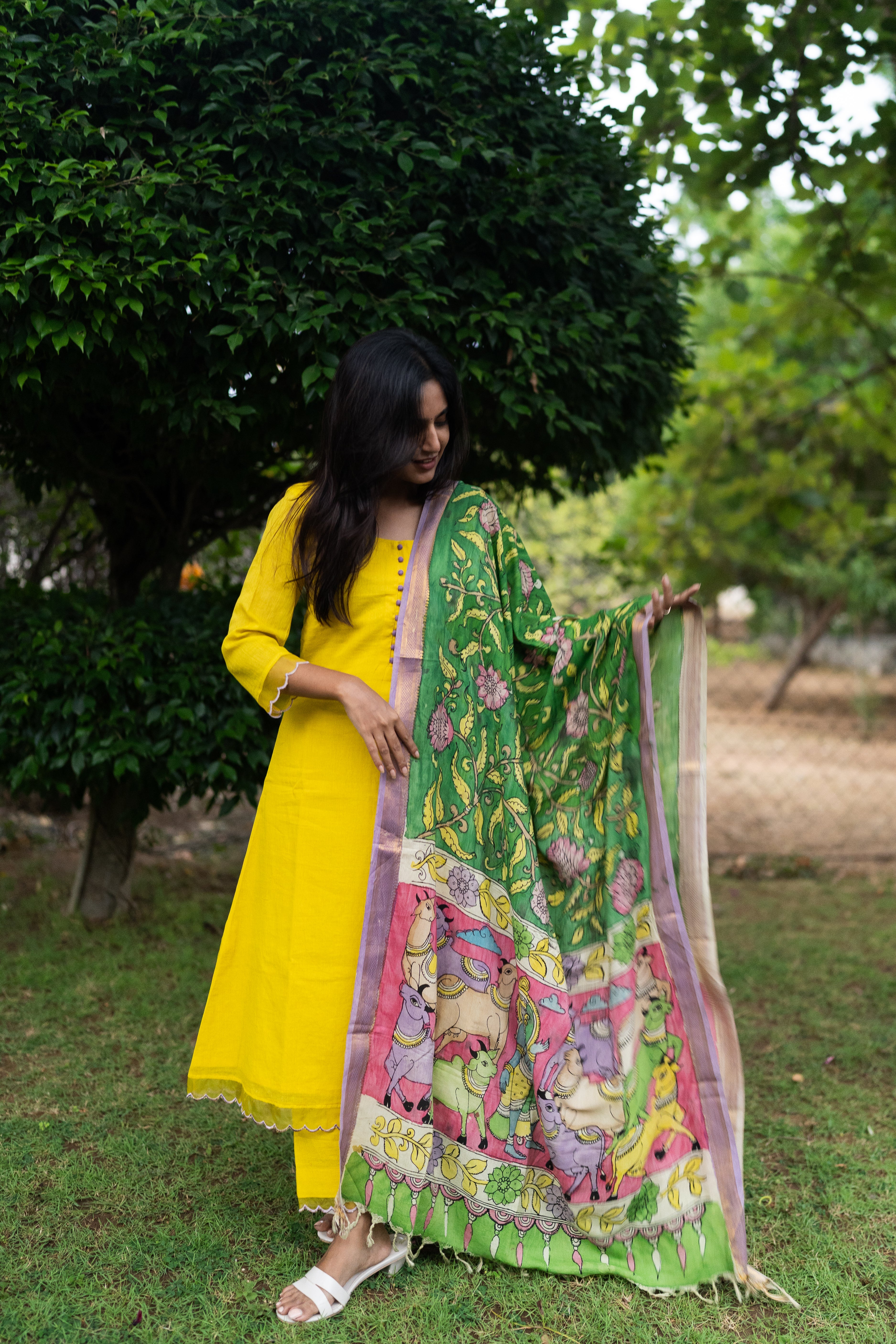 Manjal Kalamkari Set