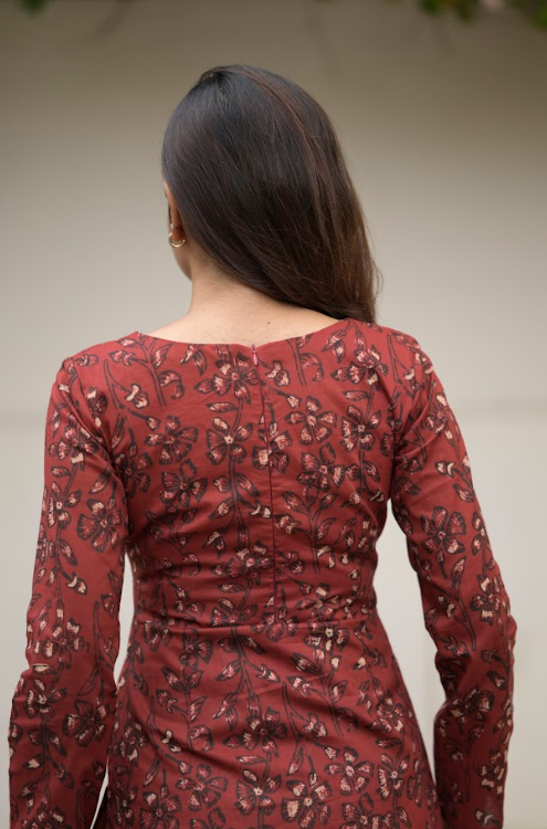 Rustique amber short kurta