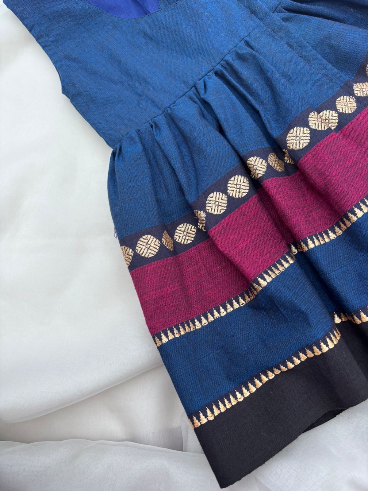 Blue Kanchi Cotton Frock