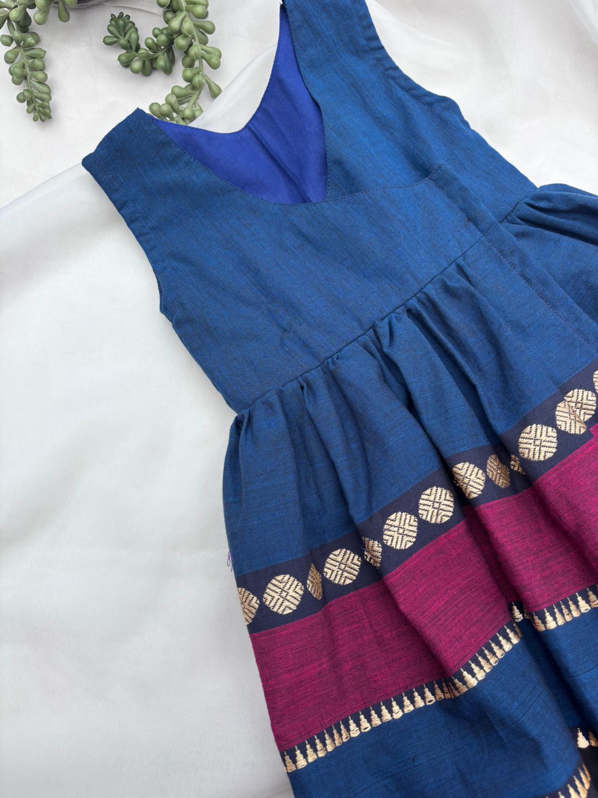 Blue Kanchi Cotton Frock