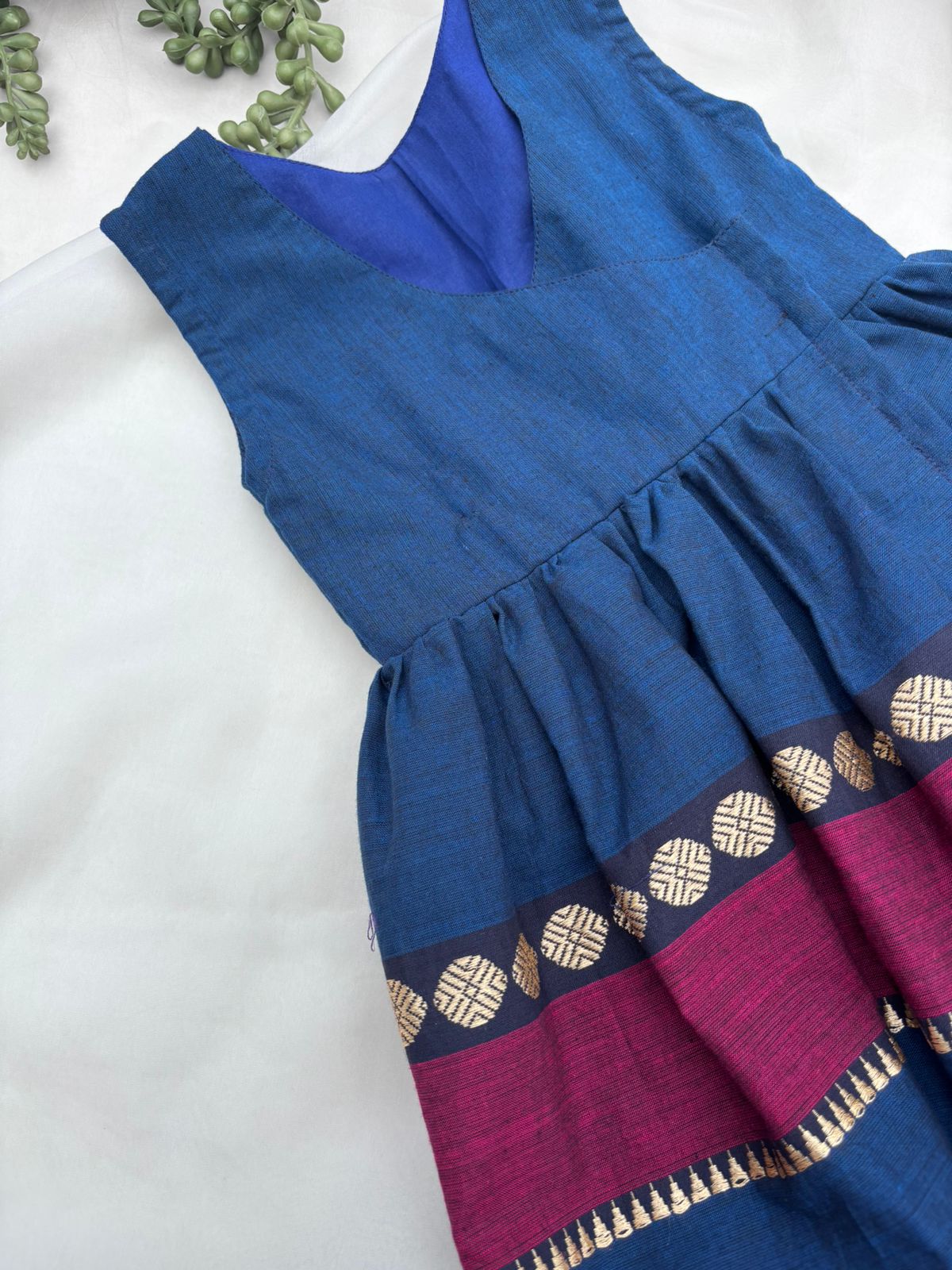 Blue Kanchi Cotton Frock