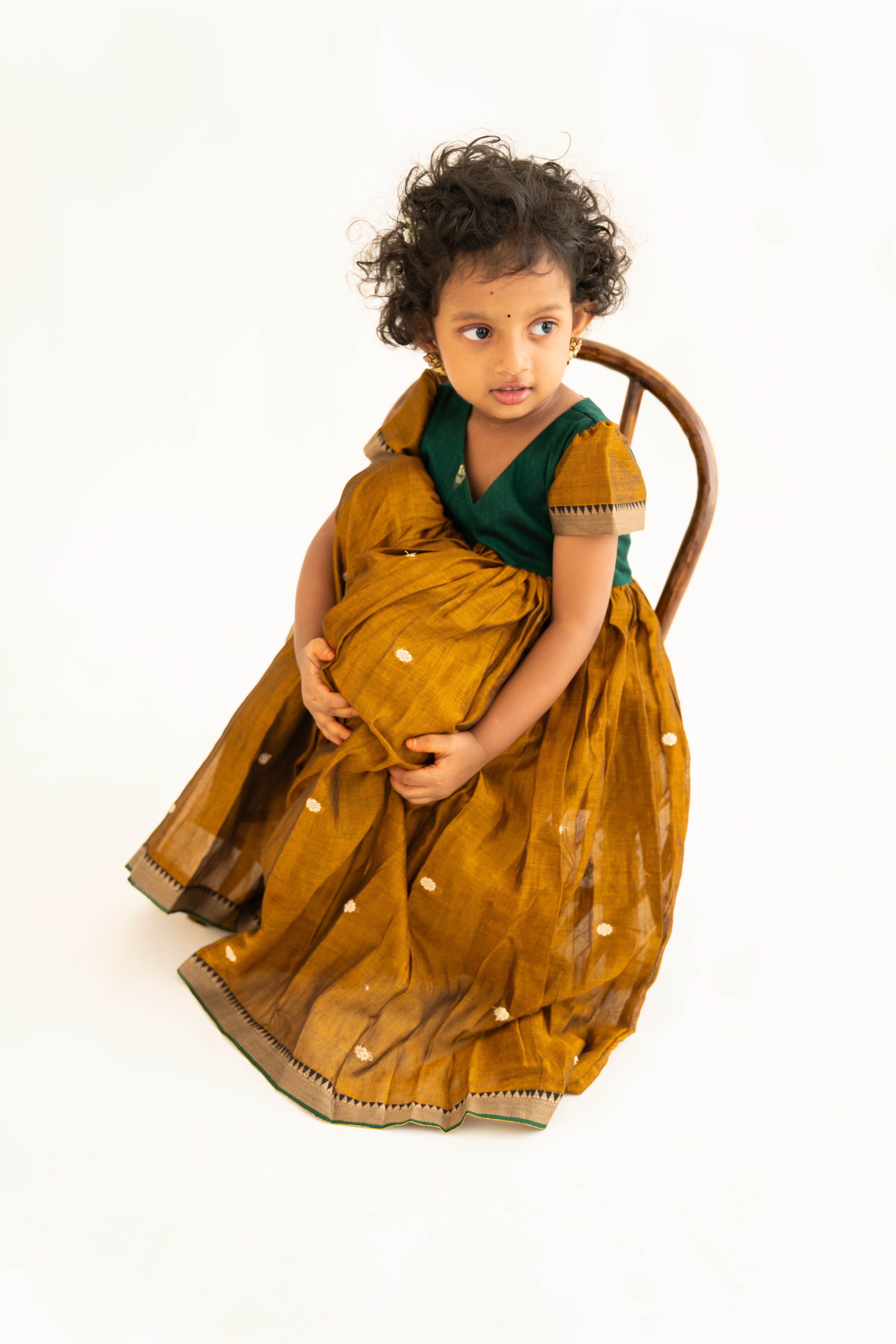 Mustard & Green Narayanpet Dress