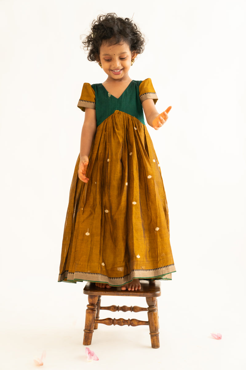 Mustard & Green Narayanpet Dress