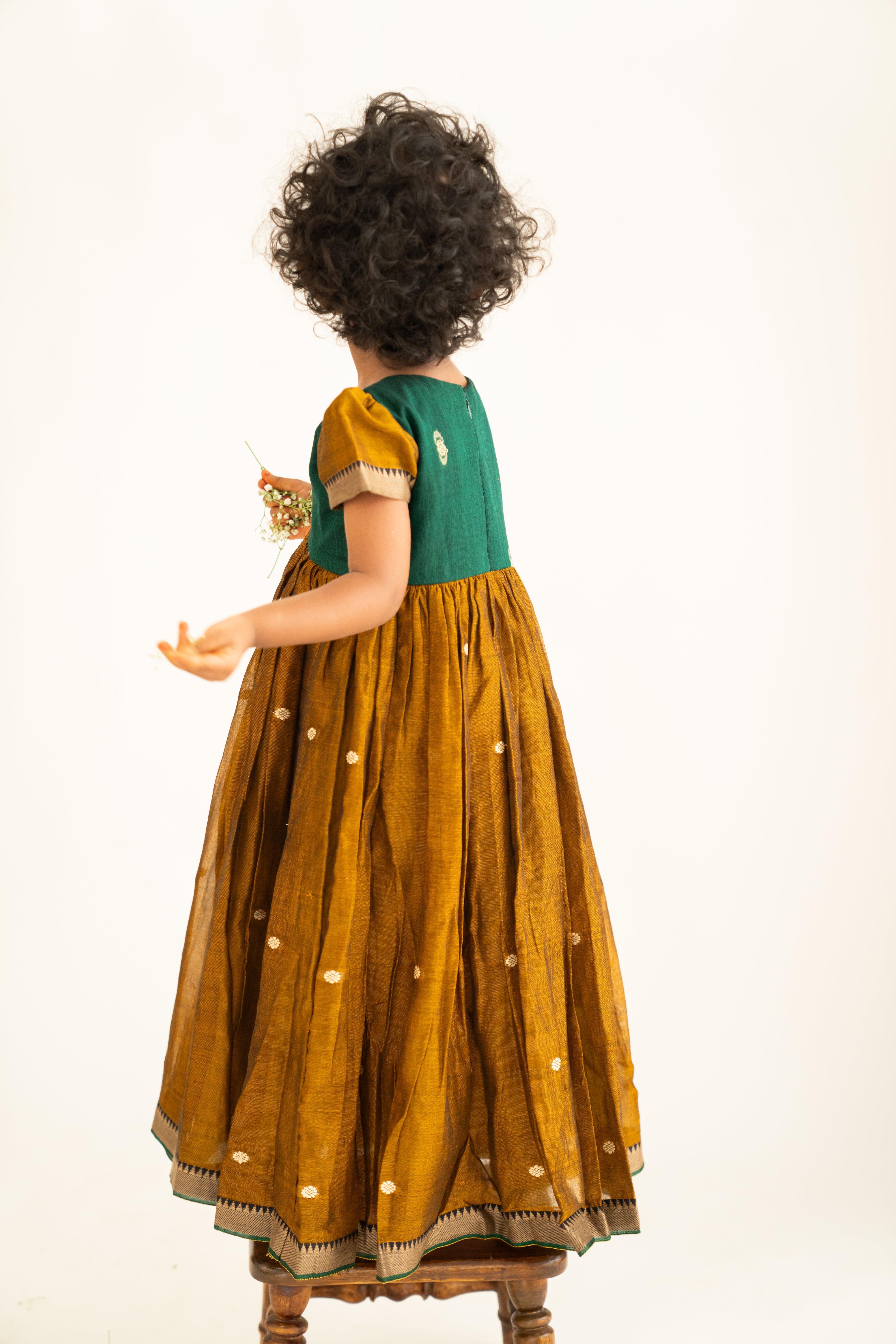 Mustard & Green Narayanpet Dress