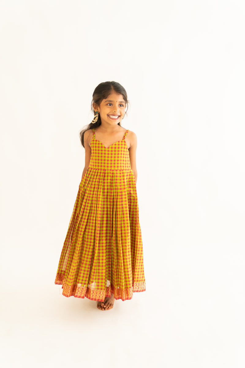Lime & Pink Kattam Dress