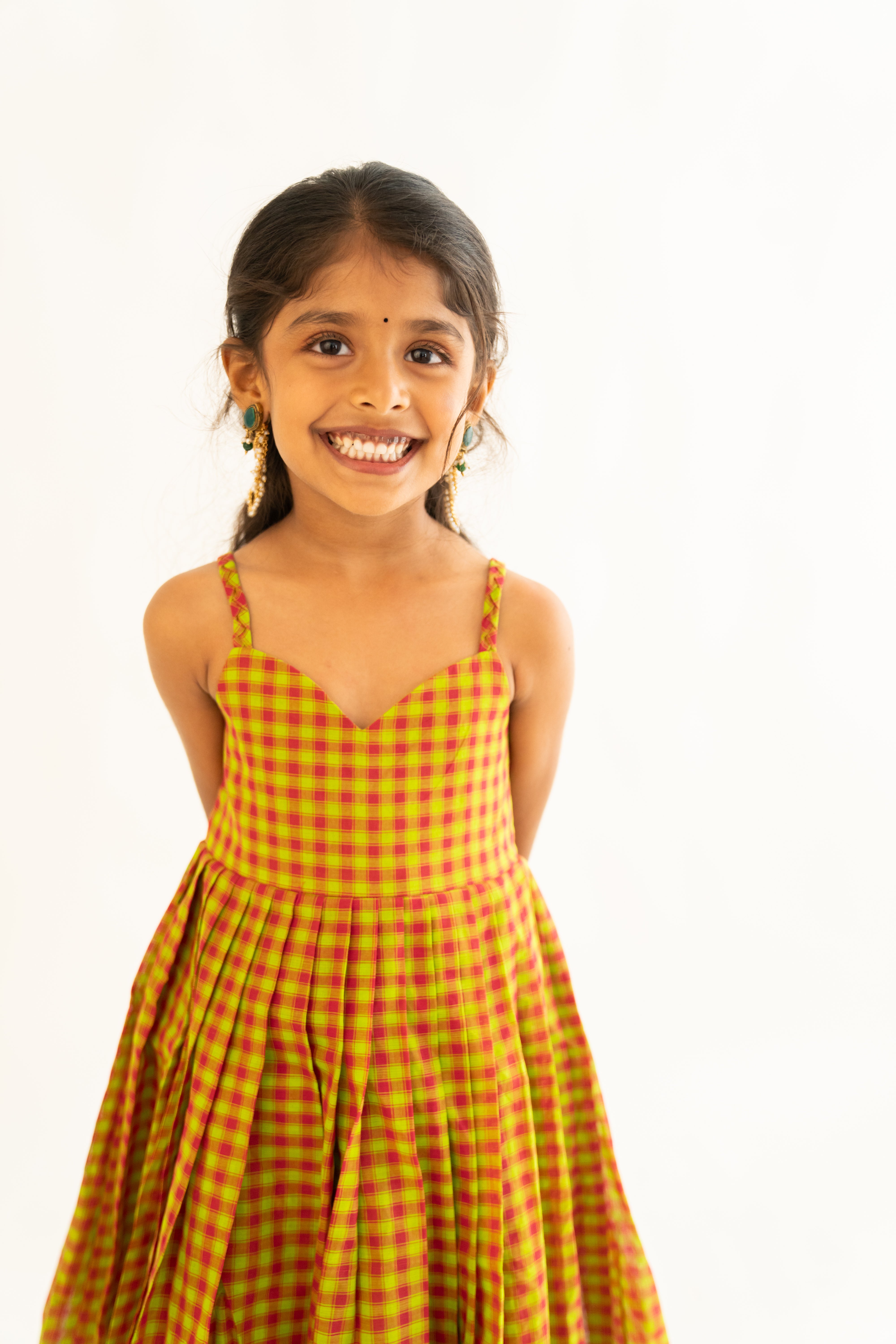 Lime & Pink Kattam Dress