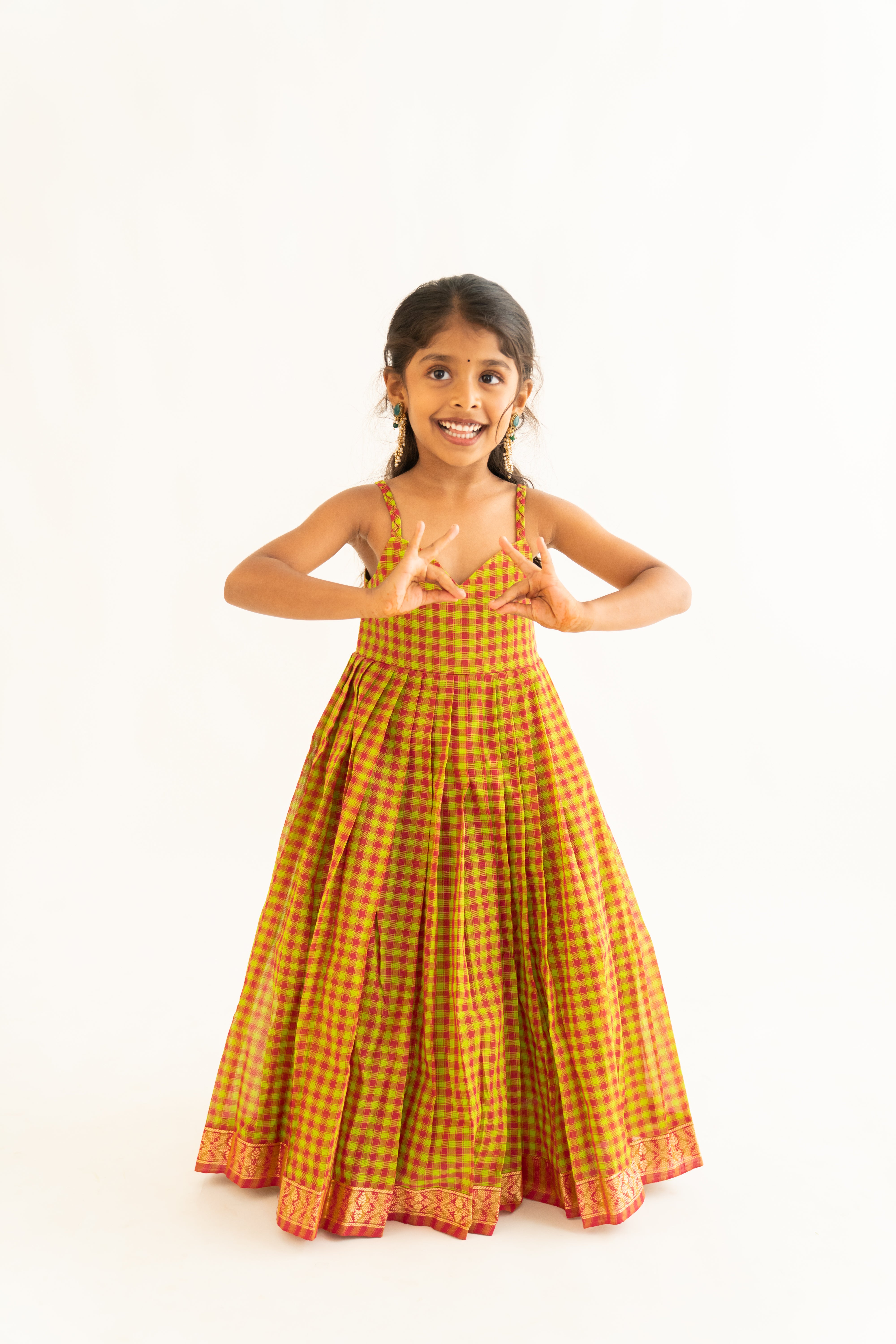 Lime & Pink Kattam Dress
