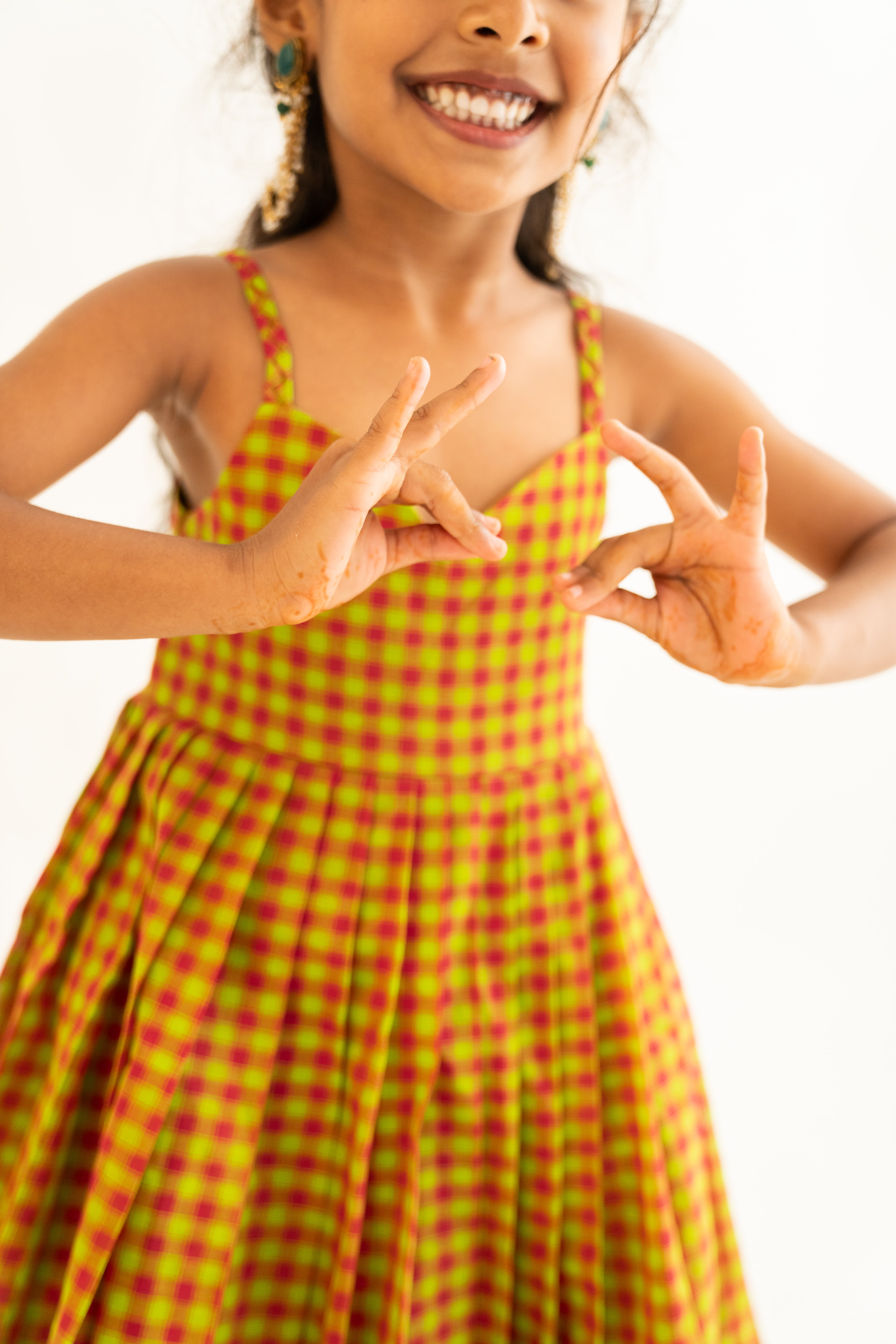 Lime & Pink Kattam Dress
