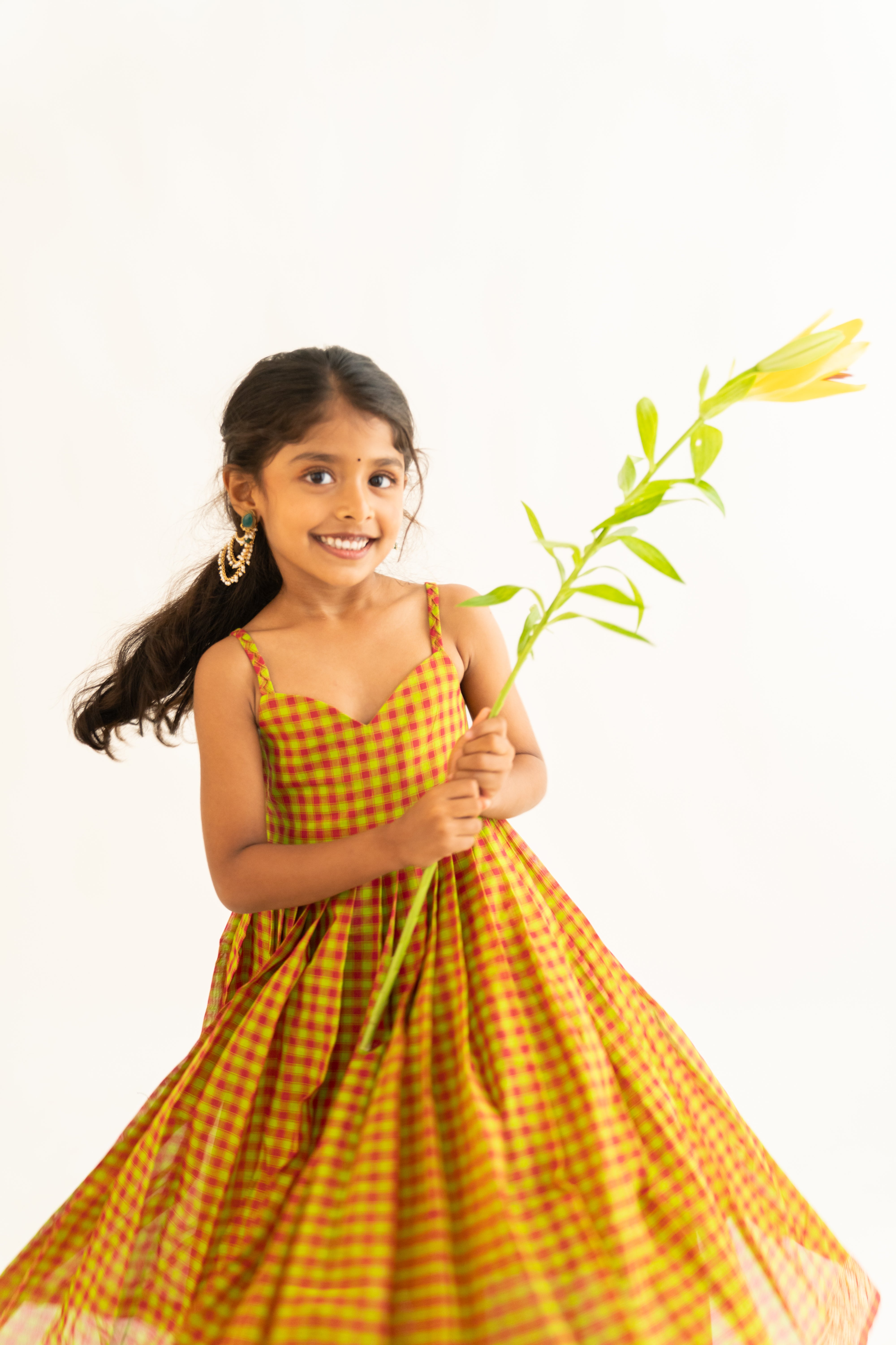 Lime & Pink Kattam Dress