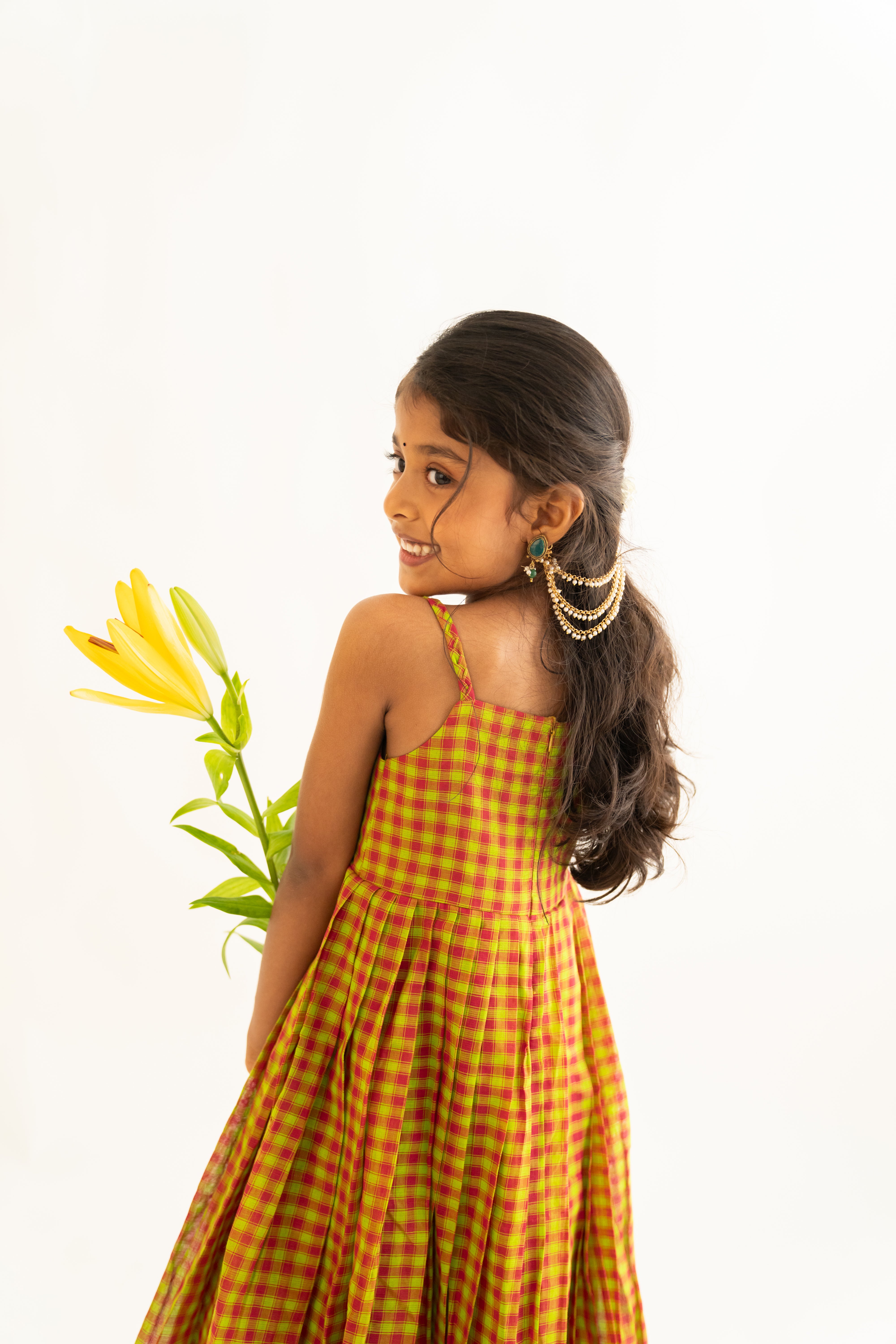 Lime & Pink Kattam Dress