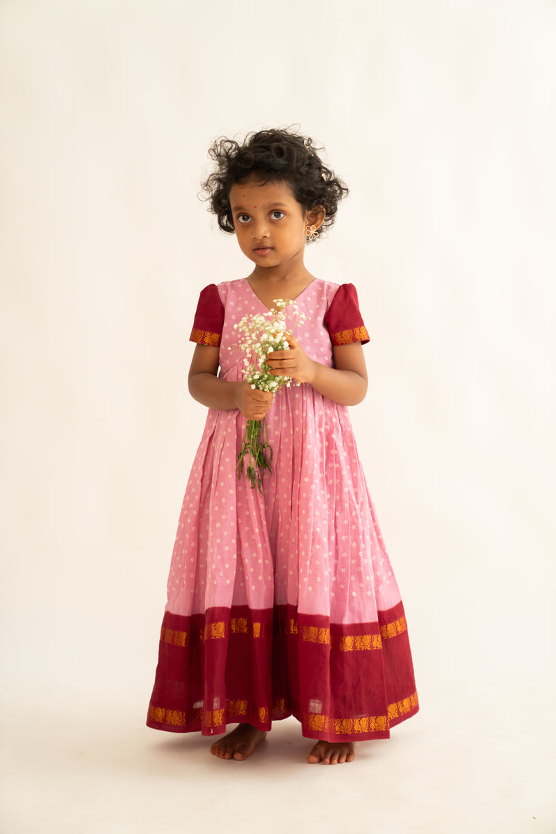 Sungudi rose dress