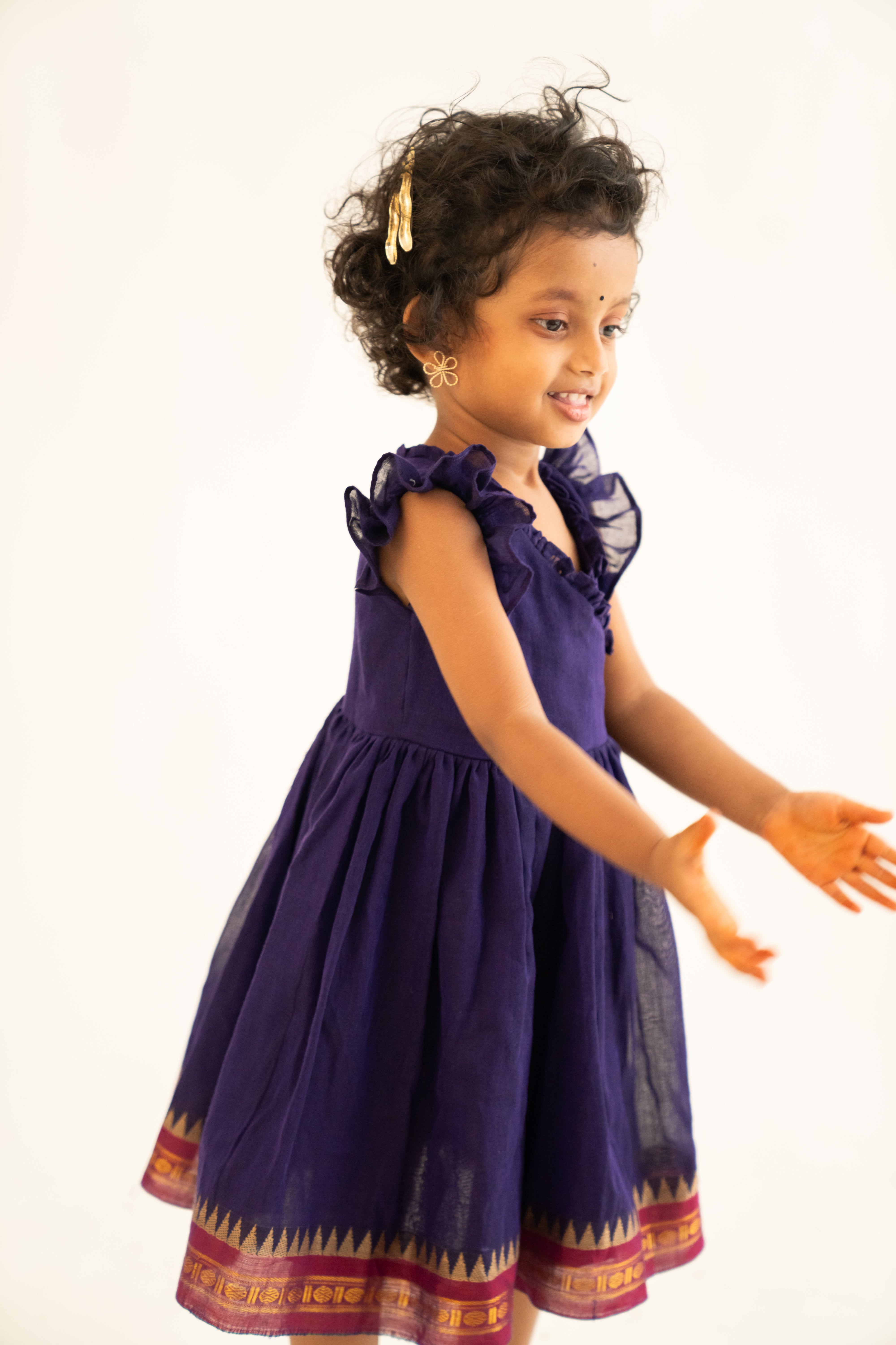 Purple Ruffle Dress