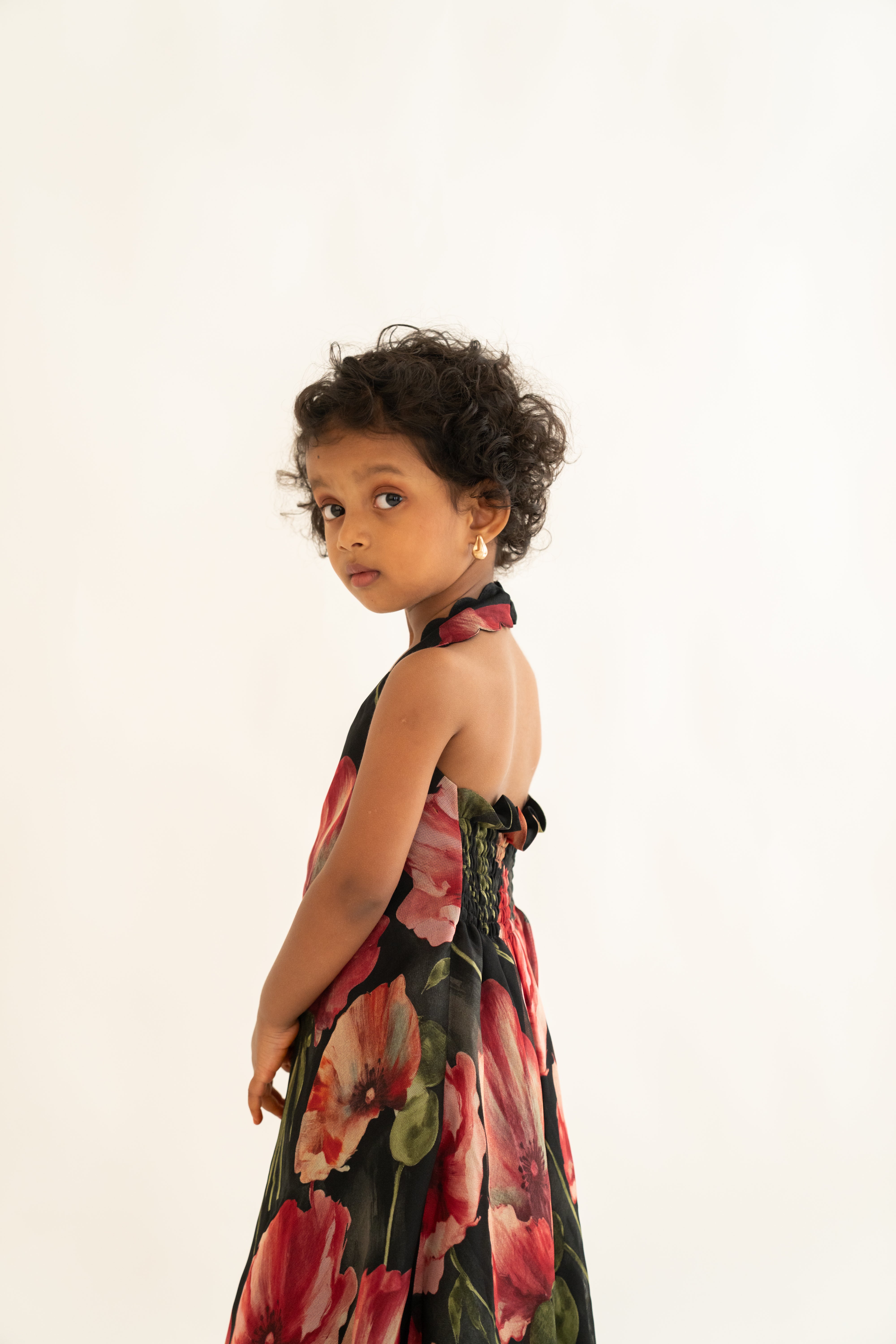 Black & Red Floral Dress