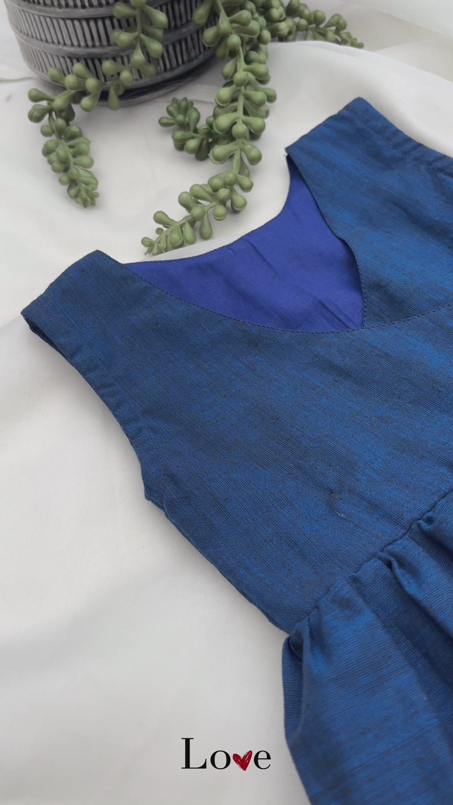 Blue Kanchi Cotton Frock