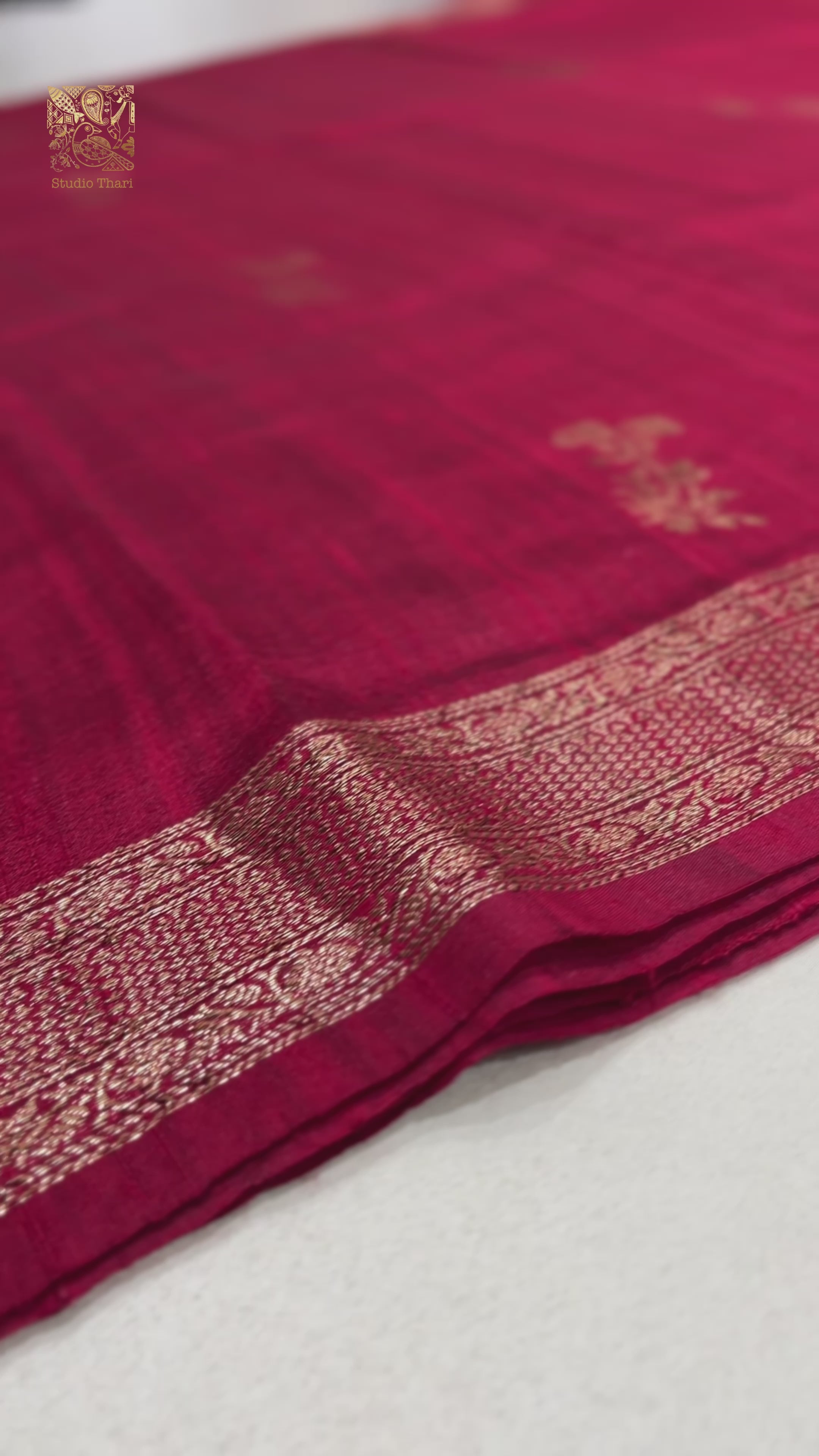 Red Kora Raw Silk Saree