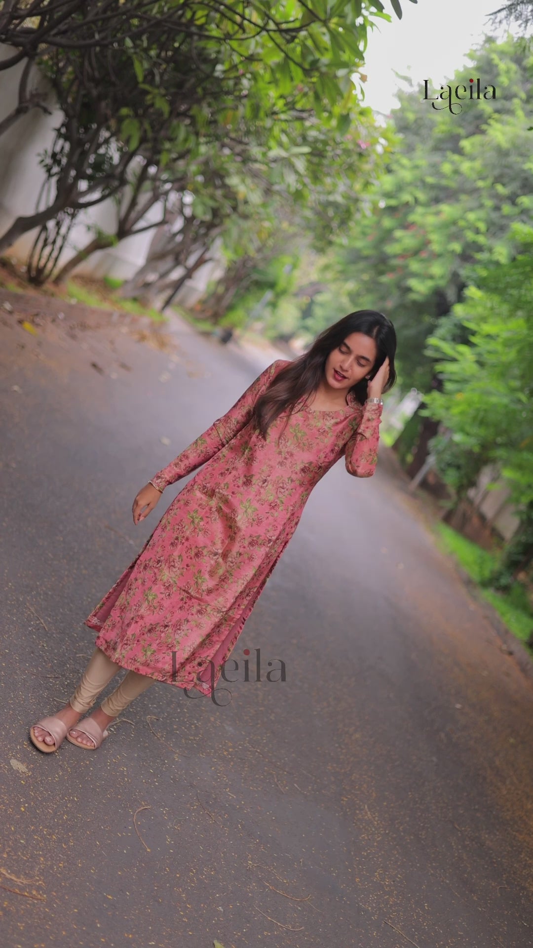 Coral Tissue Floral Top