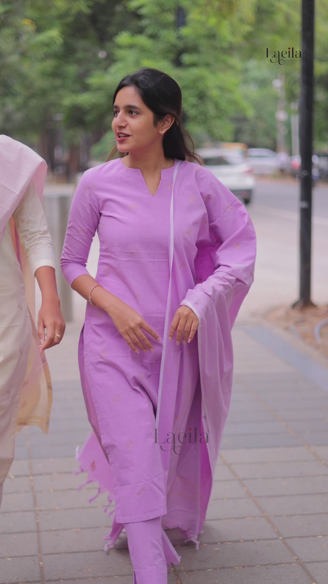 Lavender Cotton Kadhambari Set