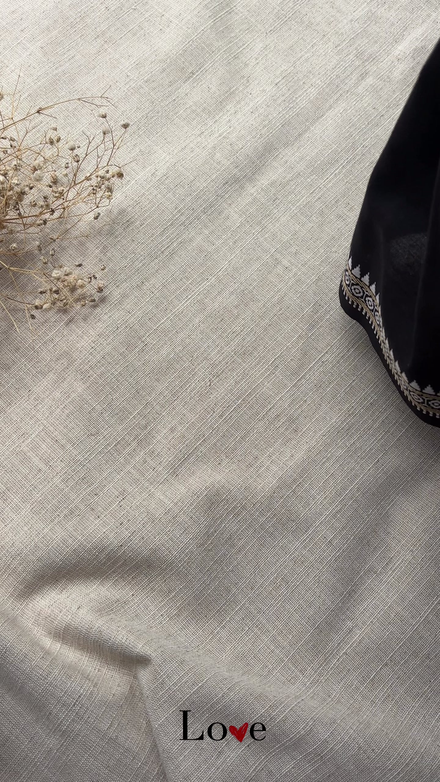 Black Handloom Cotton Kids Frock