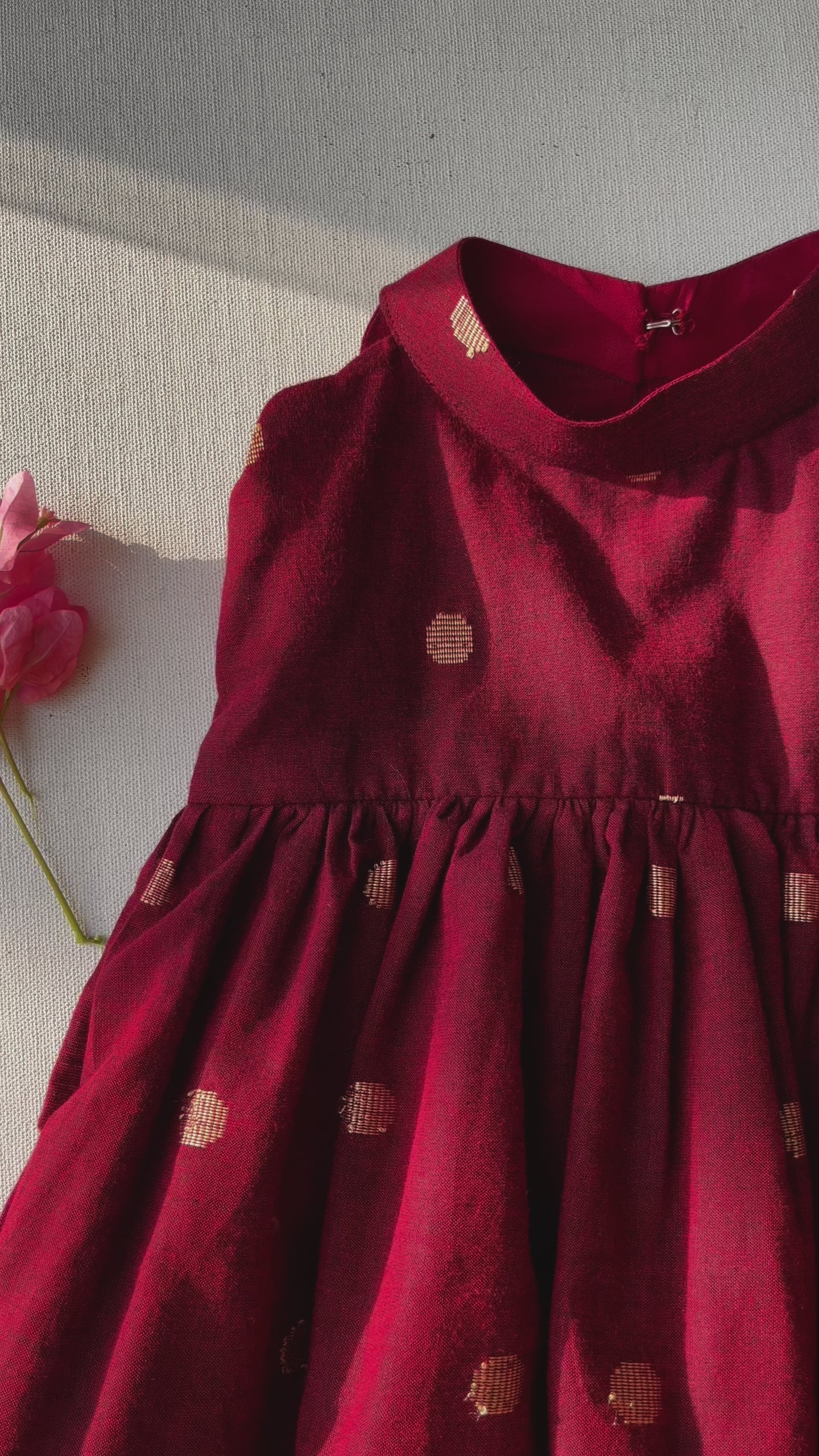 Maroon Scallop Frock