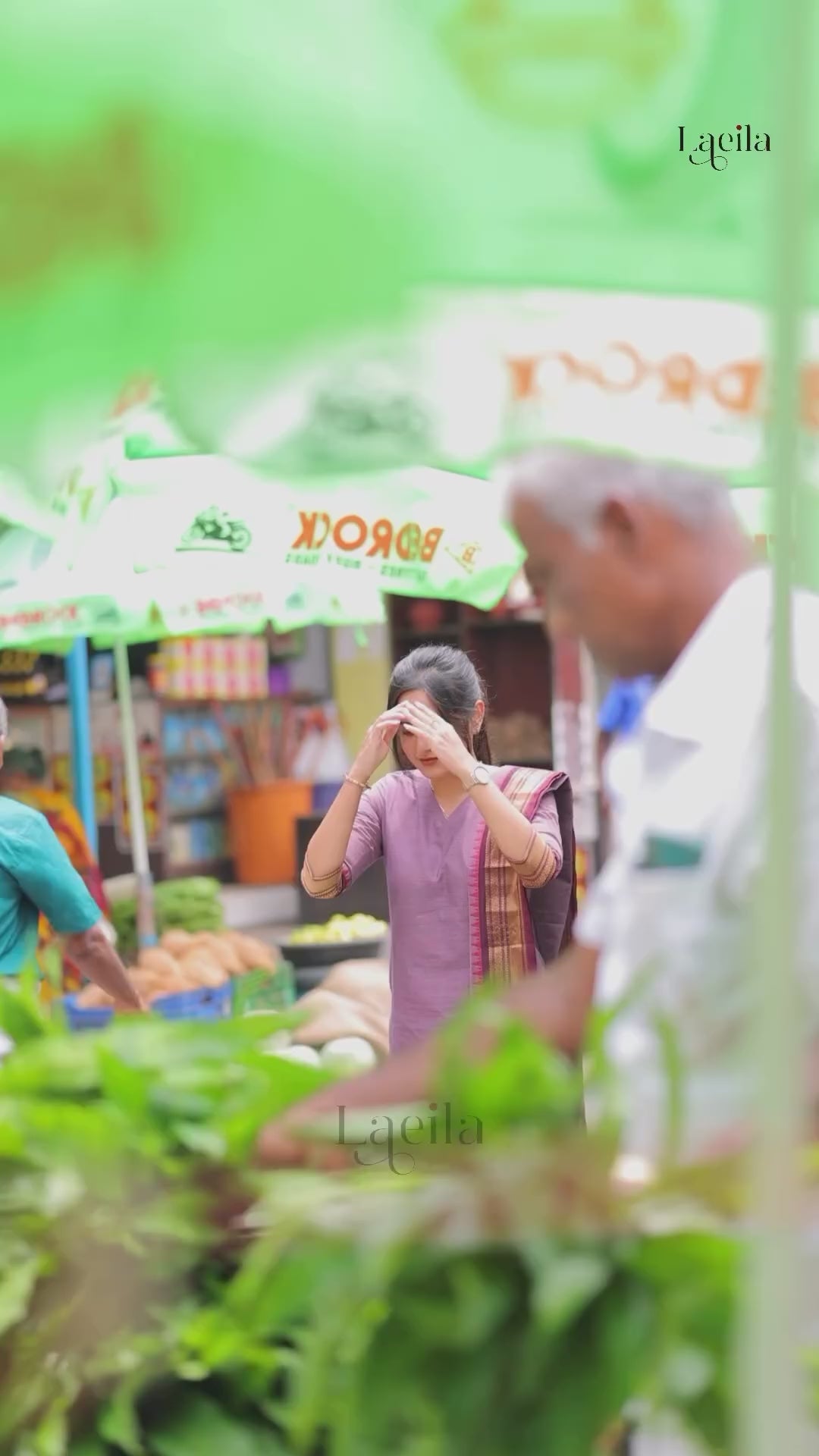 Dark Lavender kanchi cotton top and duppata