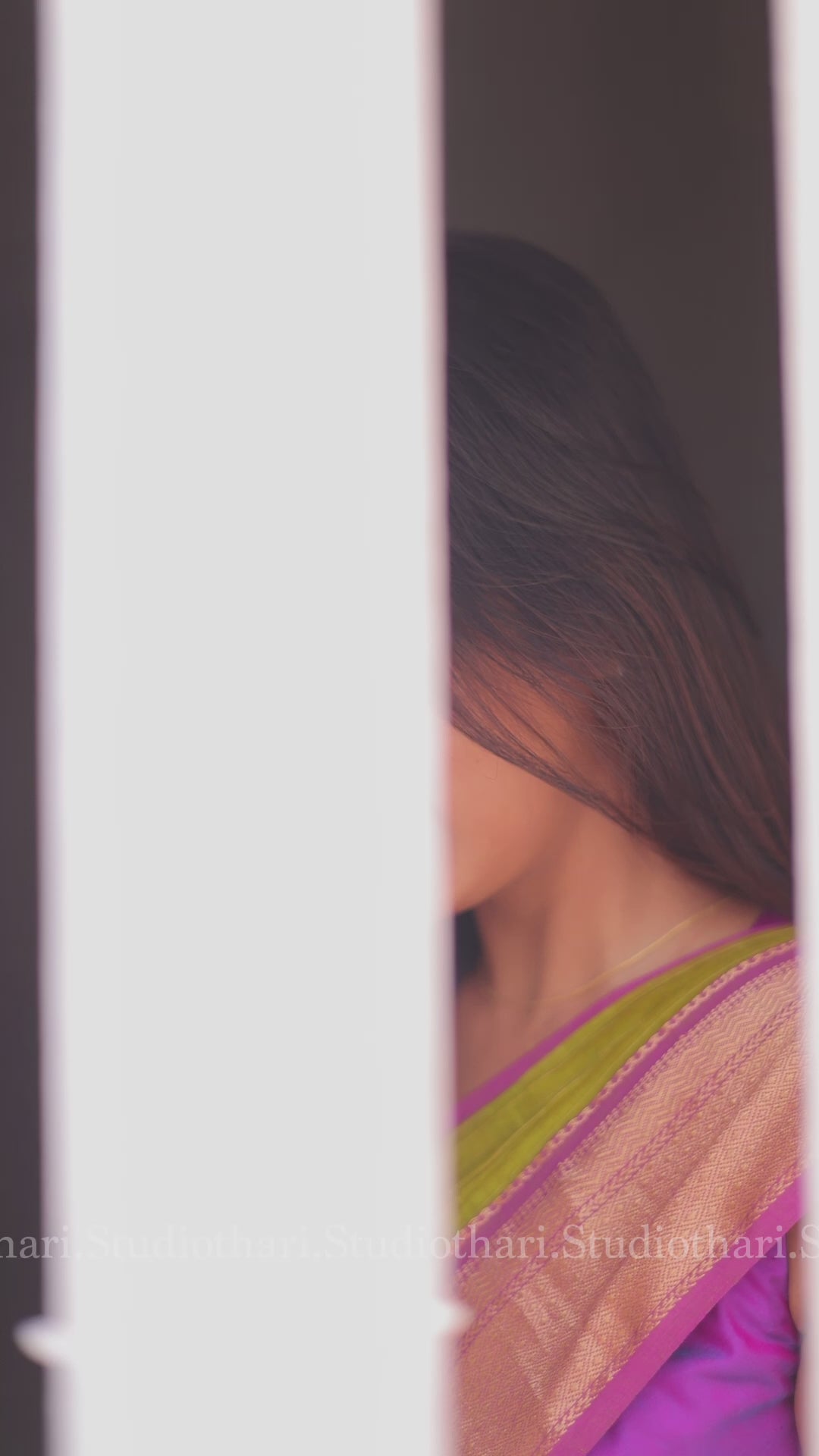 Green with Pink Pure Maheshwari Silk cotton saree