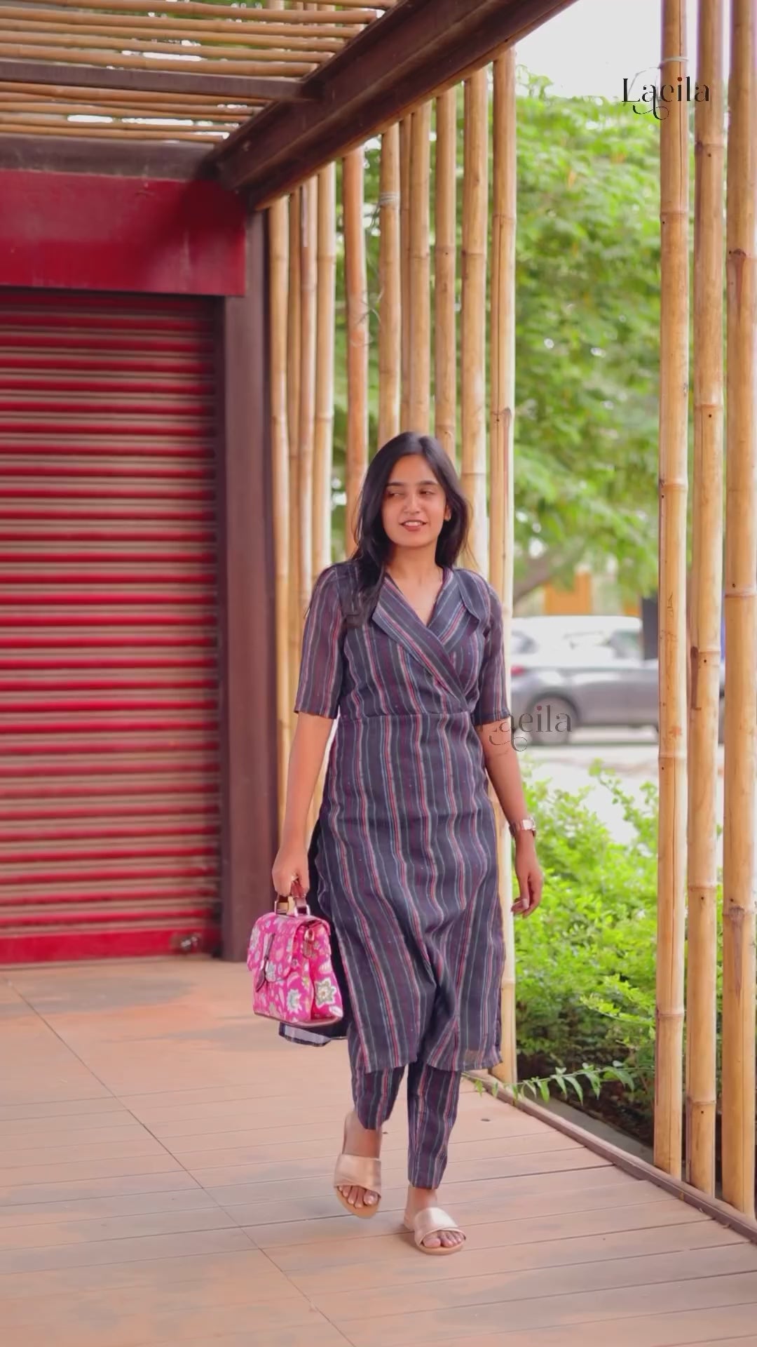 Black cotton top and bottom set