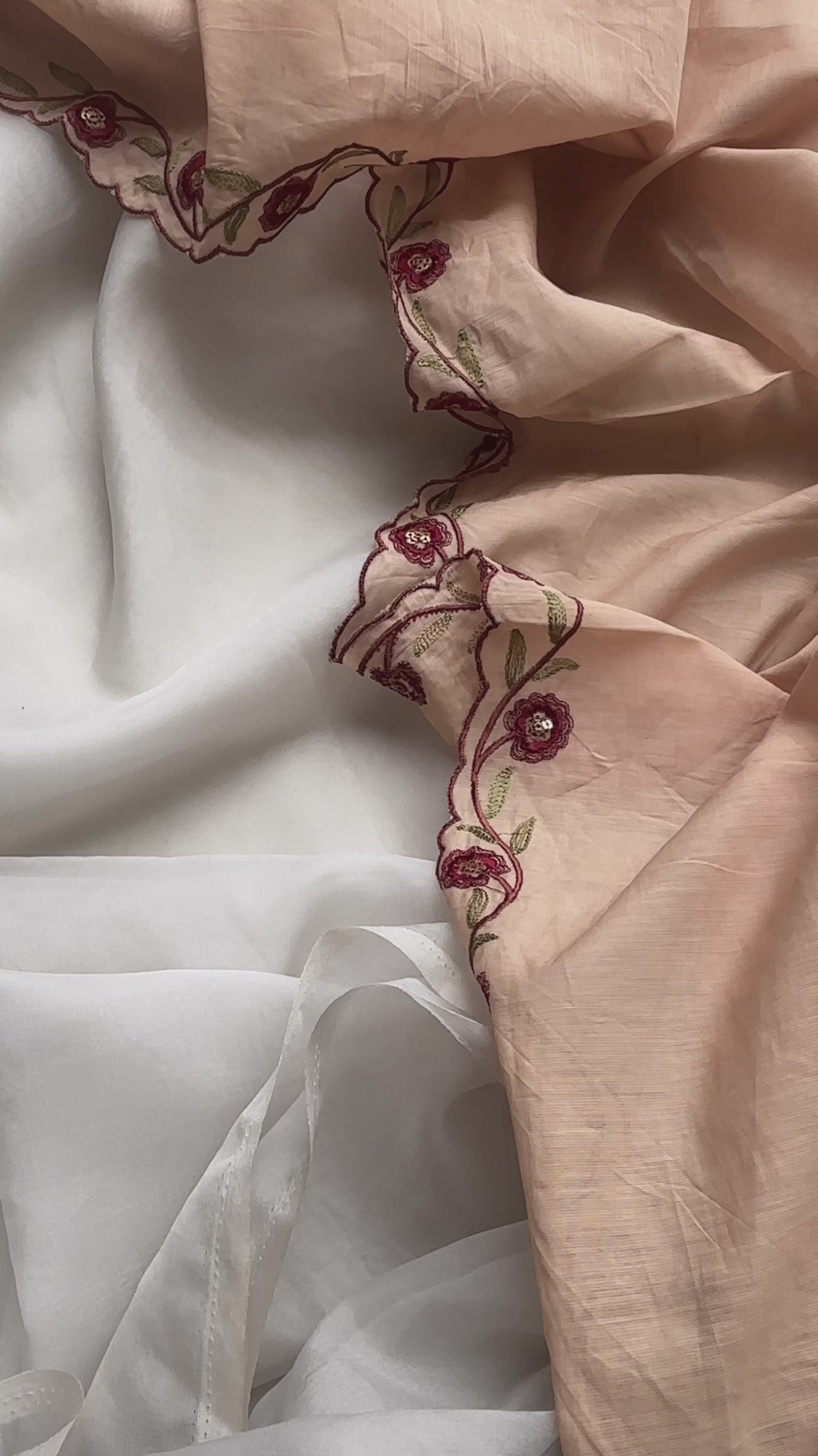 Brown Linen Cotton unstitched salwar set