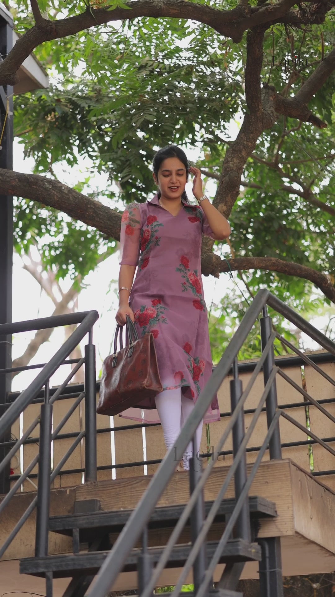 Lavender Organza Top