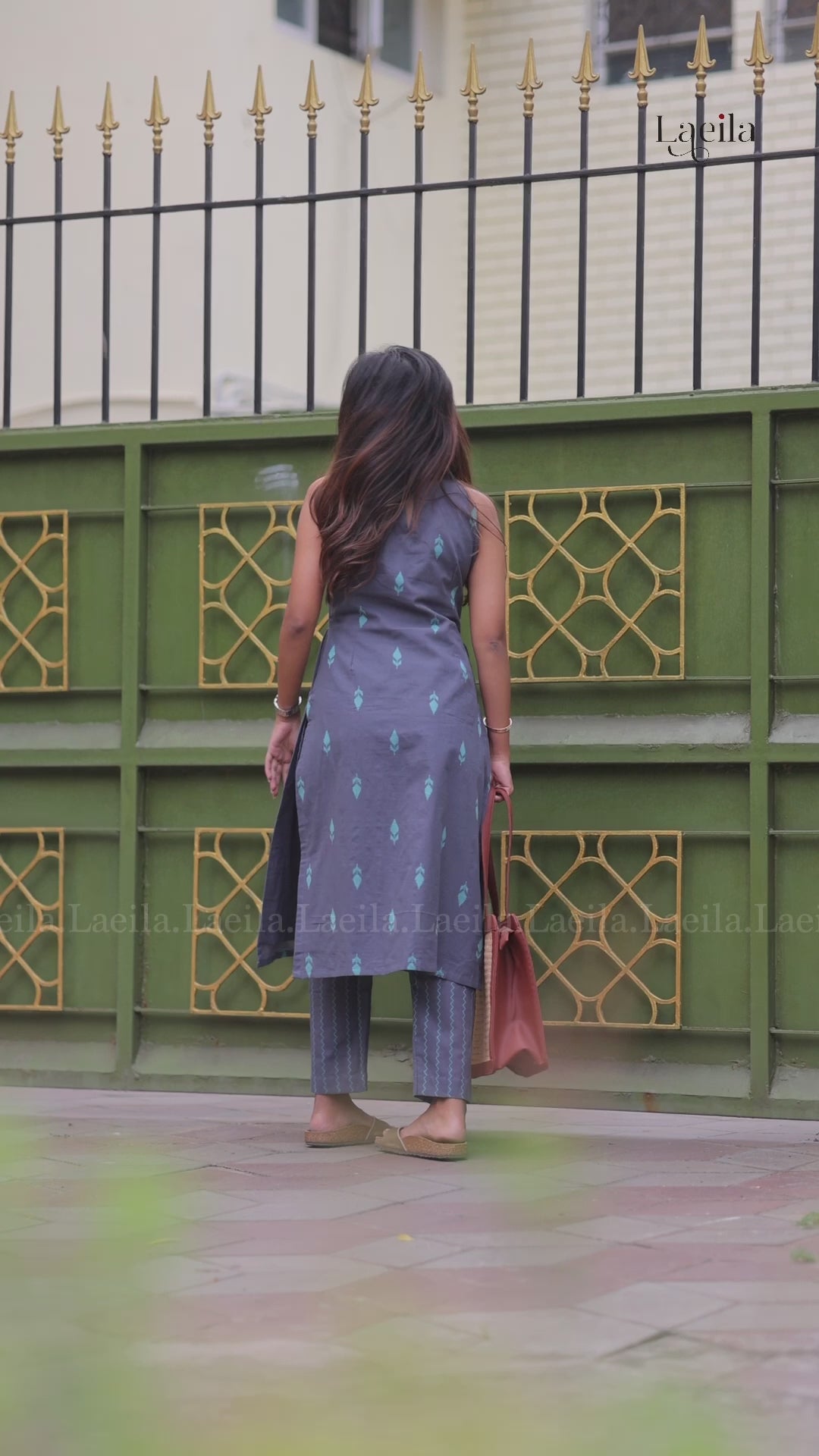 Grey Purple Meera cotton set