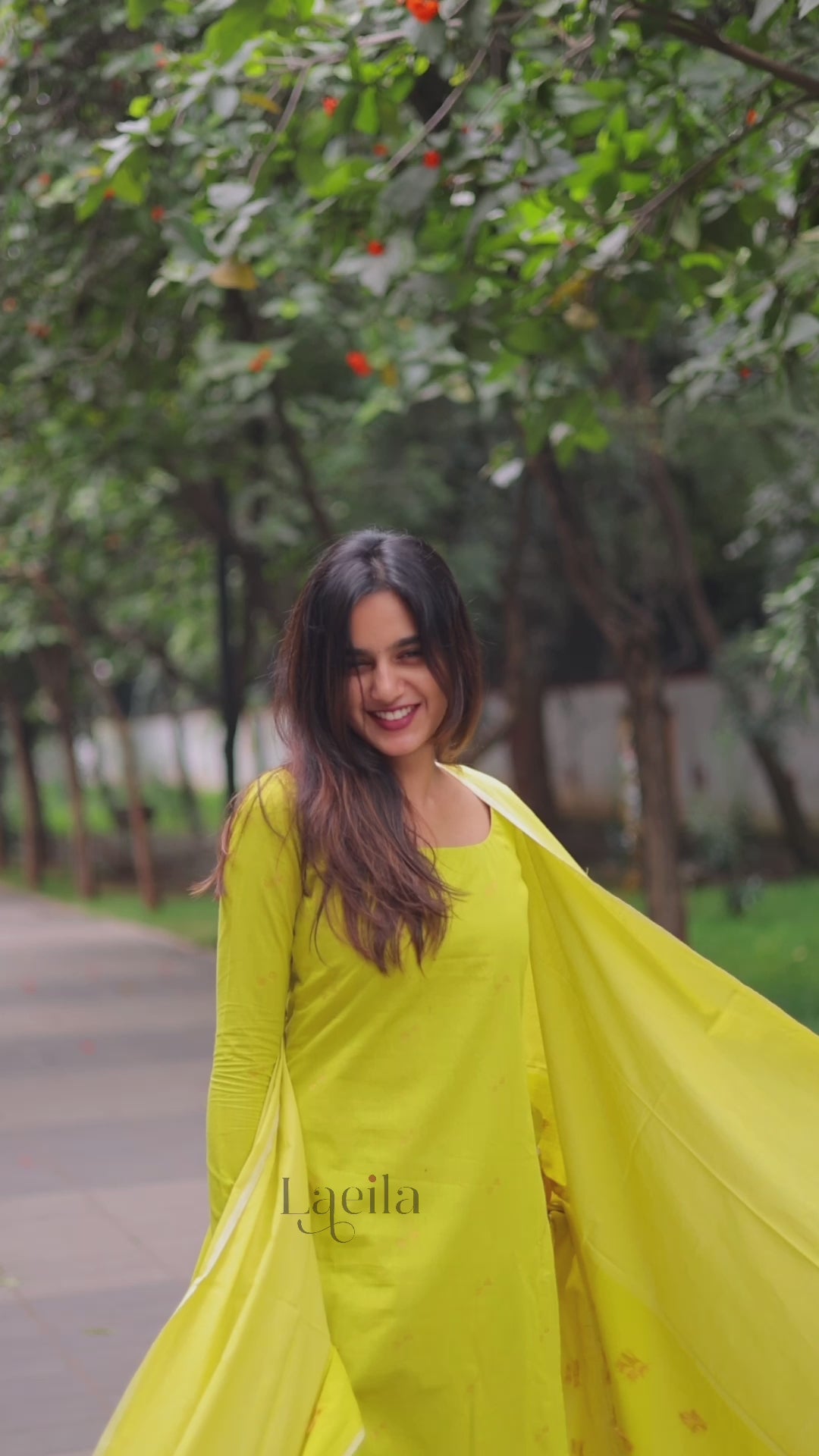 Green Cotton Kadhambari Set