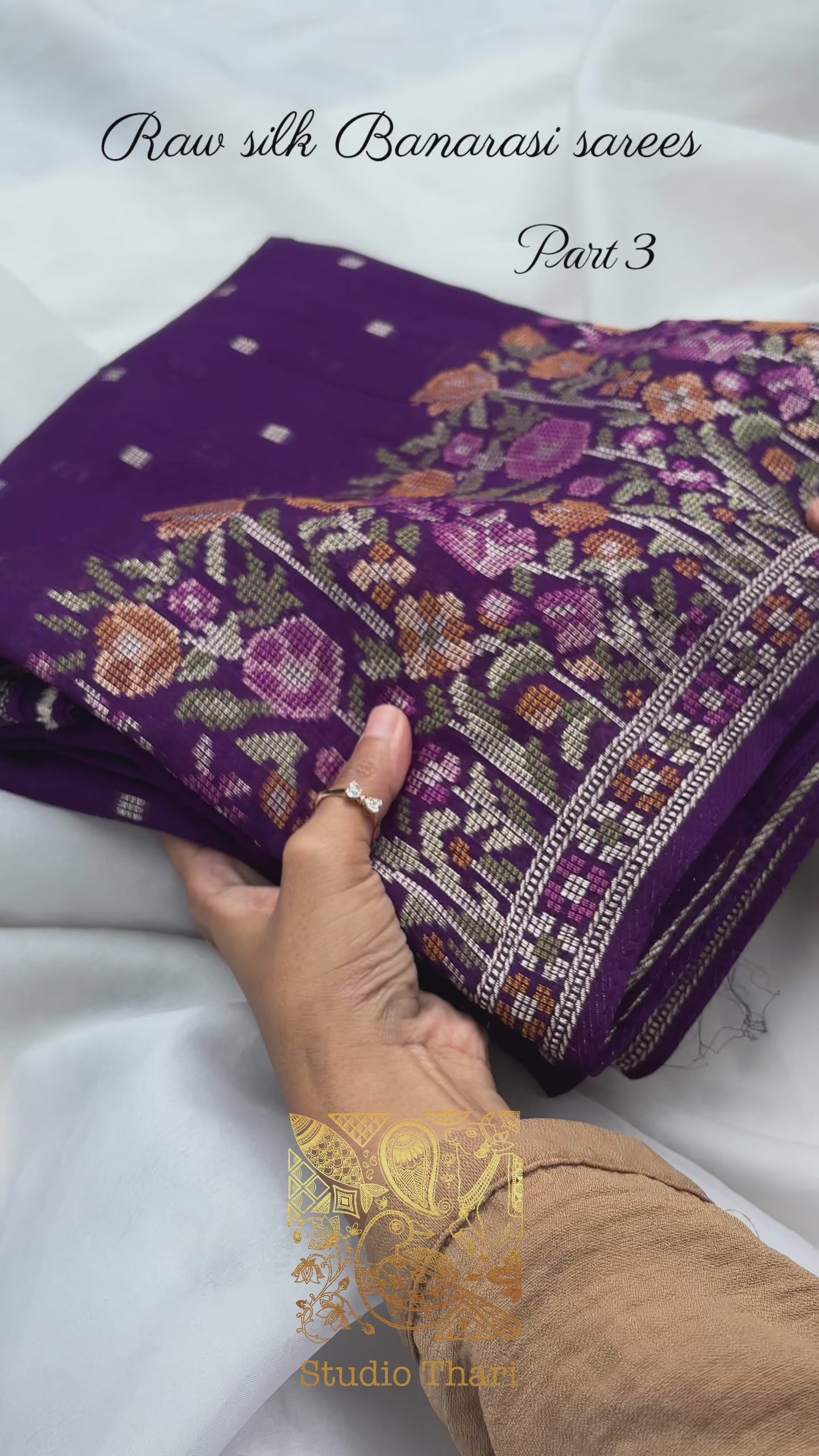 Red, Pink, Green, Purple & Blue Raw Silk Banarasi Saree