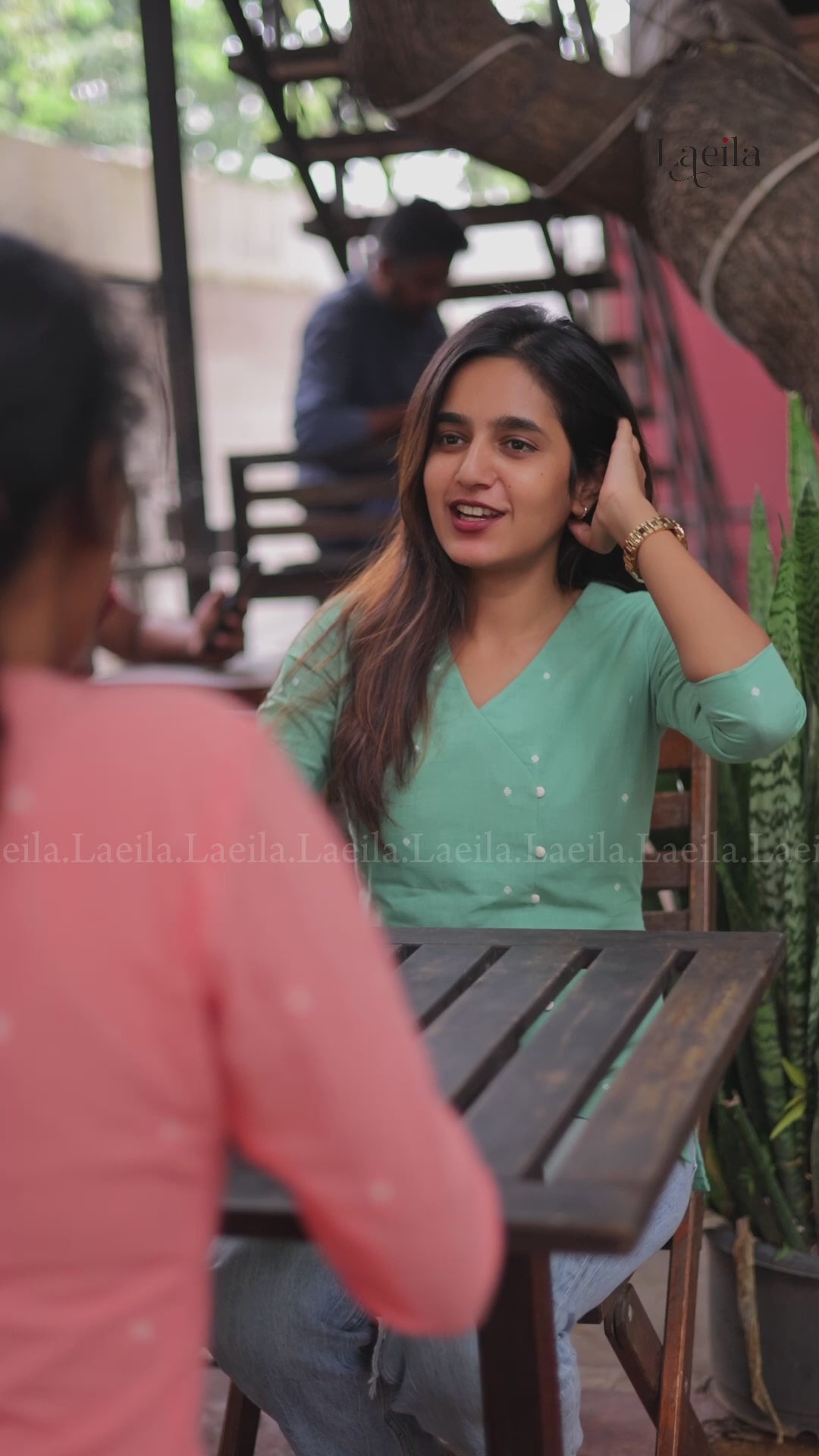 Green Cotton Short Top