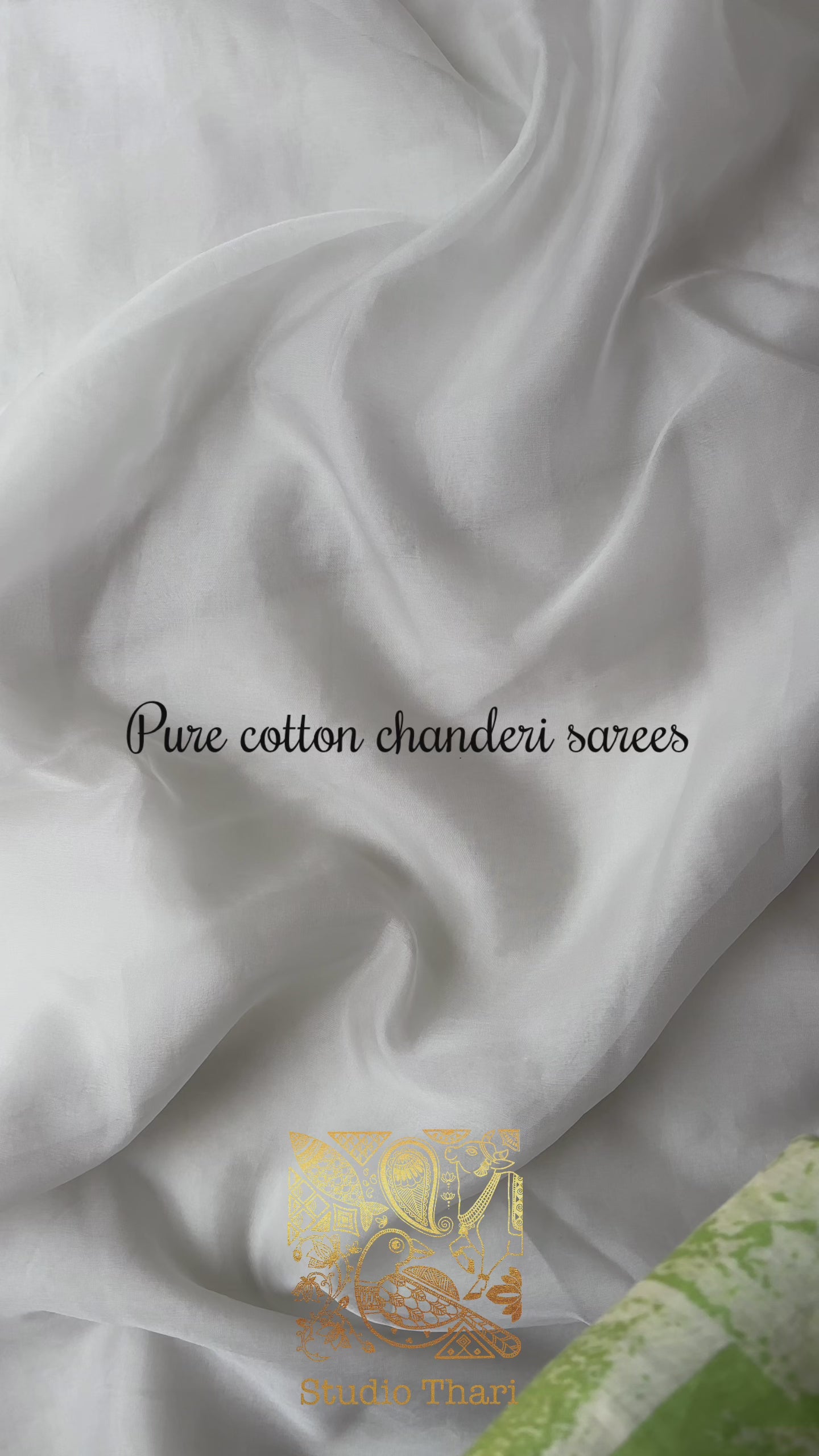 Yellow, Pink & Green Pure Cotton Chanderi Sarees