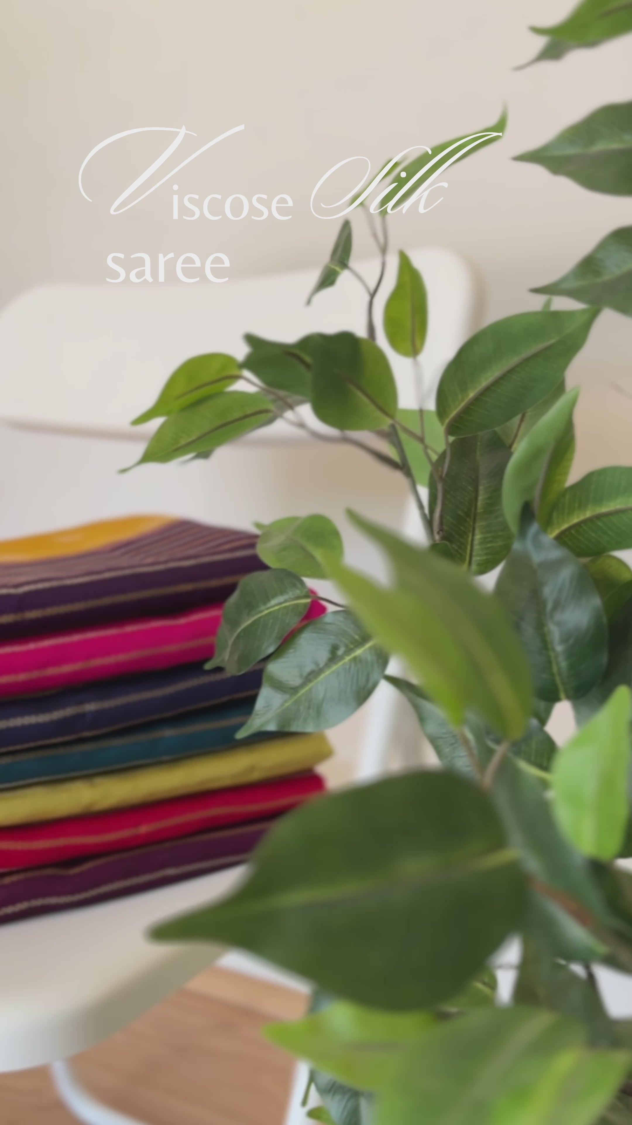 Navy Blue with Maroon Viscose Silk Saree