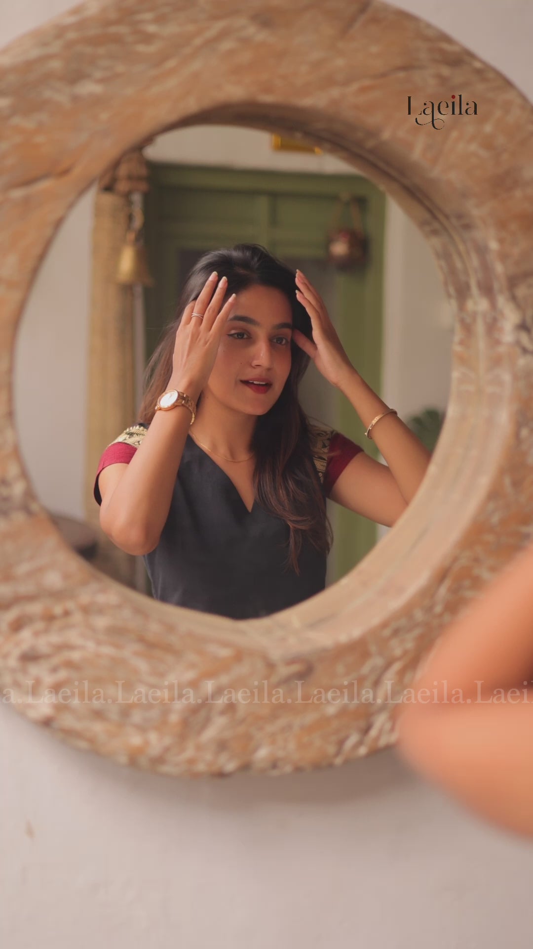 Maya Black Short Sleeve Top